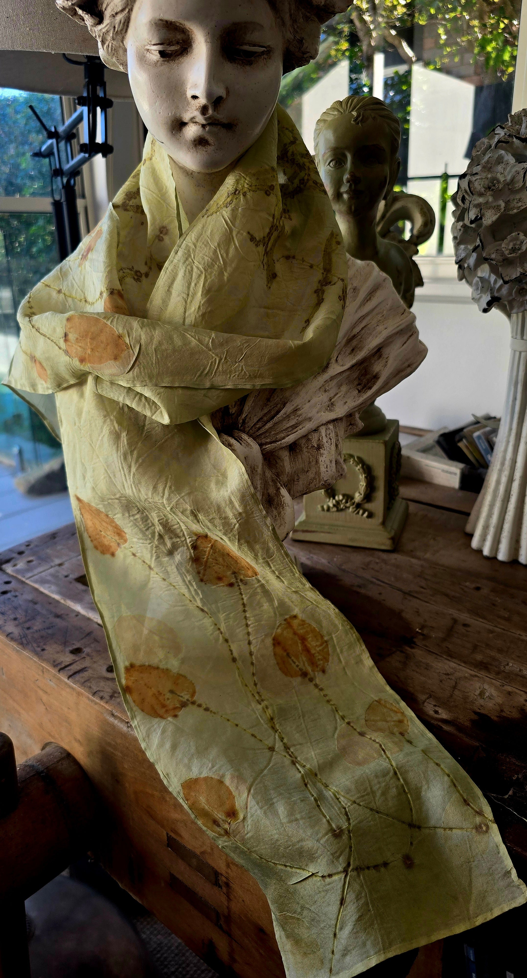 Eco Printed Silk Scarf