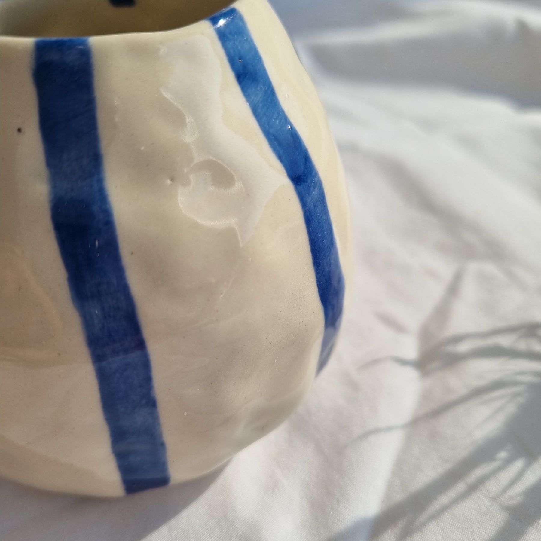 Large Coastal Stripe Bud Vase