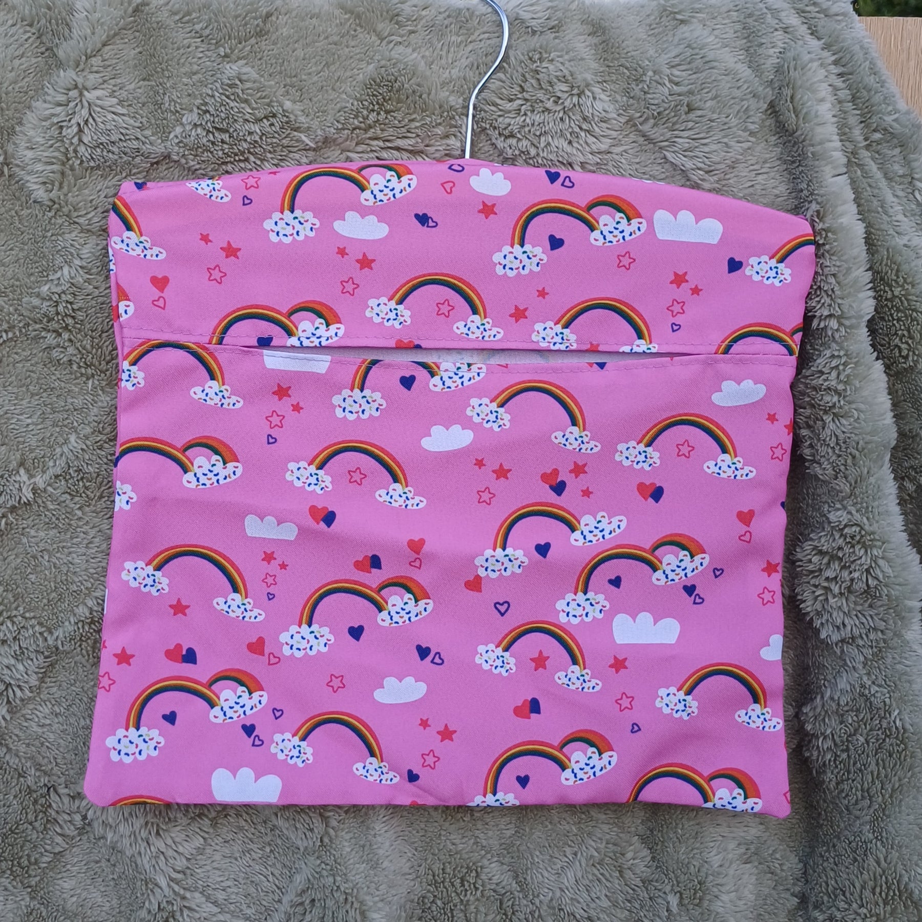 Peg Bag - Pink Rainbow Design