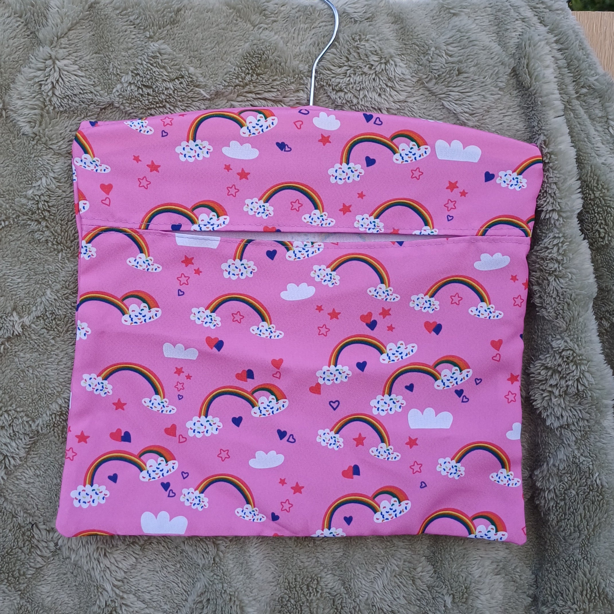 Peg Bag - Pink Rainbow Design