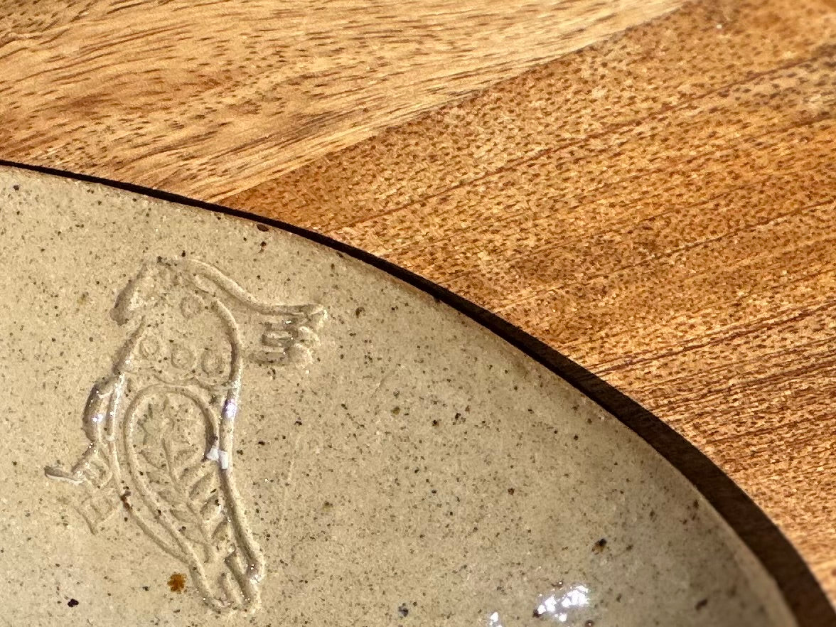 Lemon Speckle Shallow Serving Bowl | Handmade Ceramic Bowl | Cockatoo | Stoneware