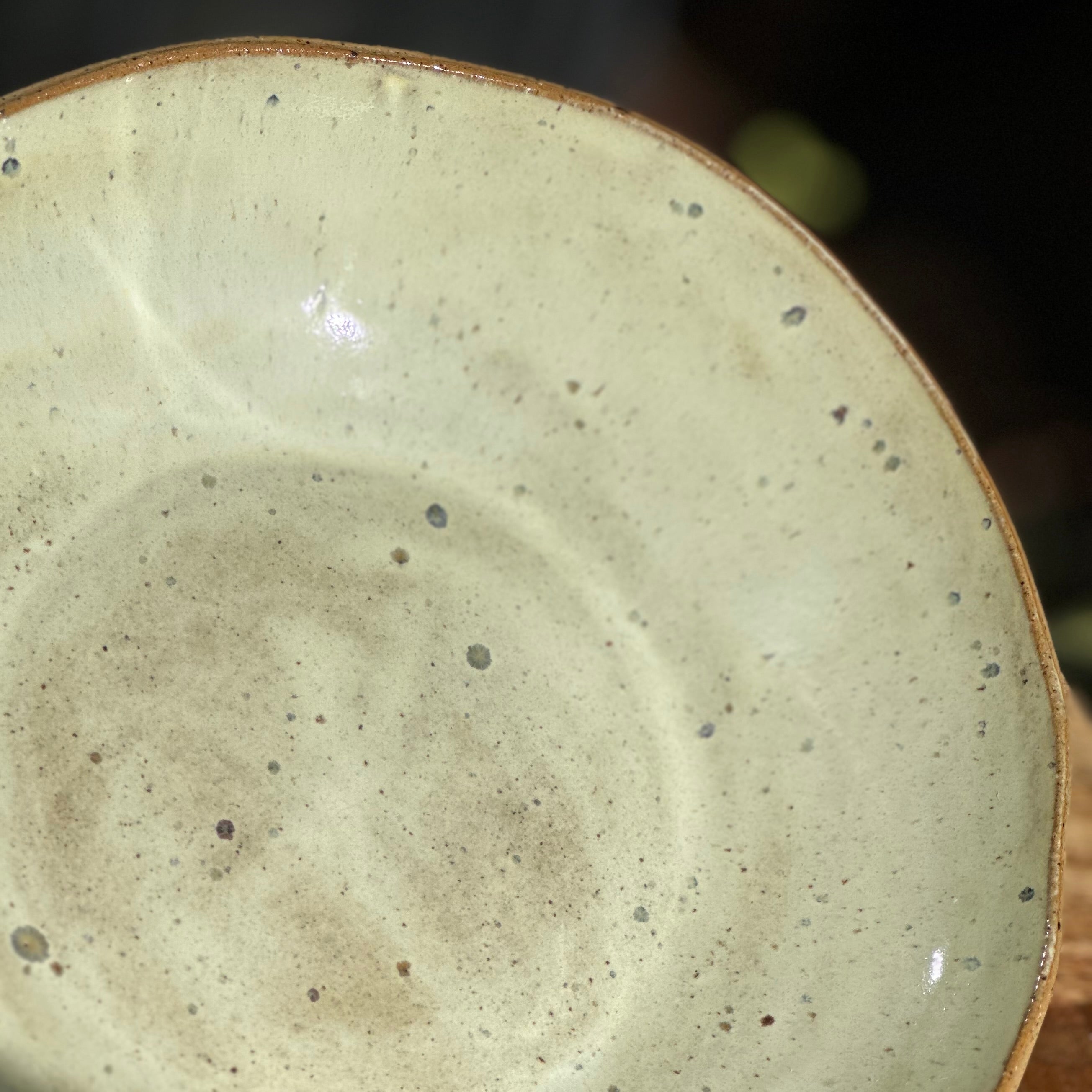 Lemon Speckle Shallow Serving Bowl | Handmade Ceramic Bowl | Cockatoo | Stoneware