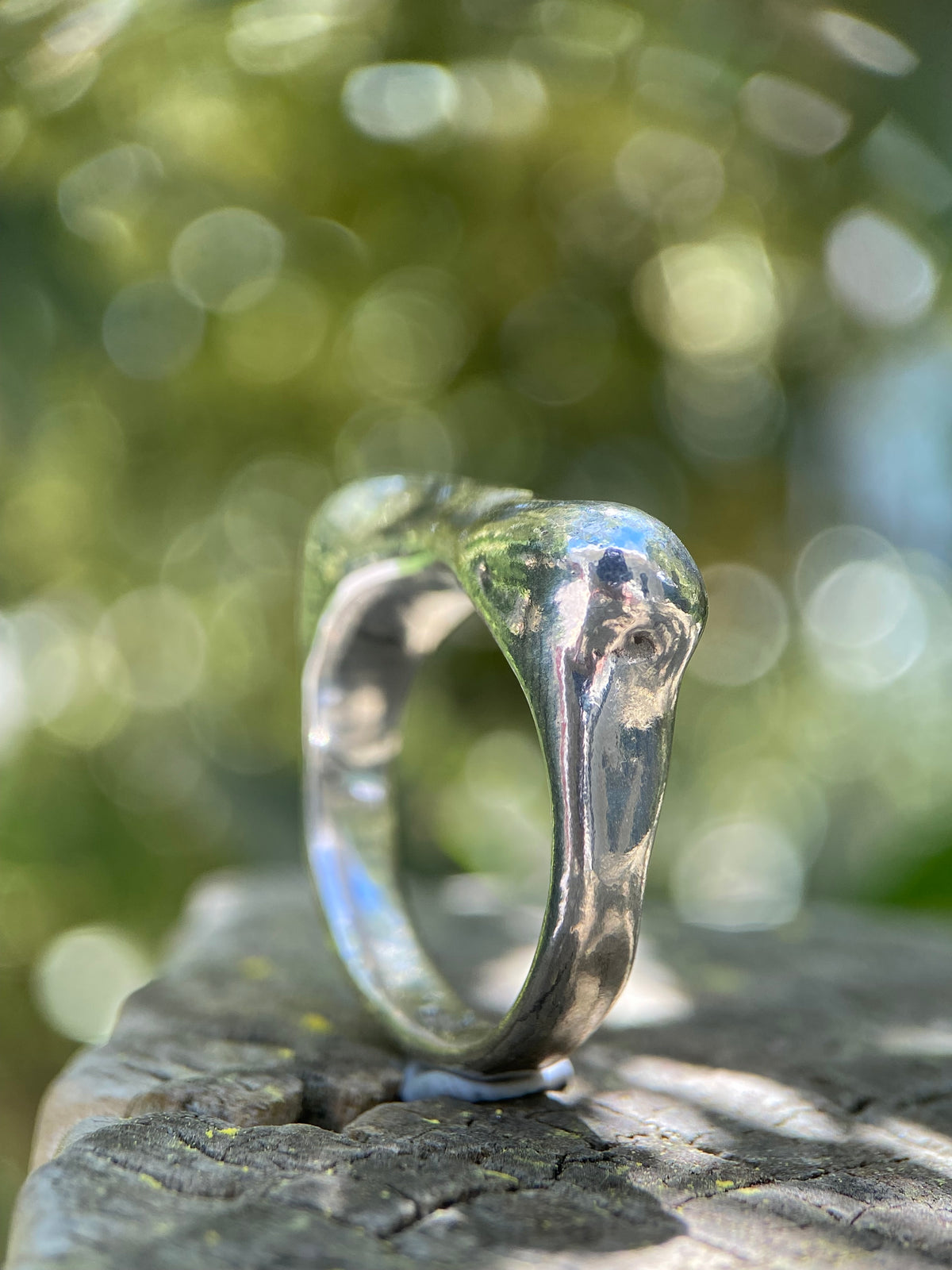 Flow — Wax Carved Sterling Silver Statement Ring | Size P½