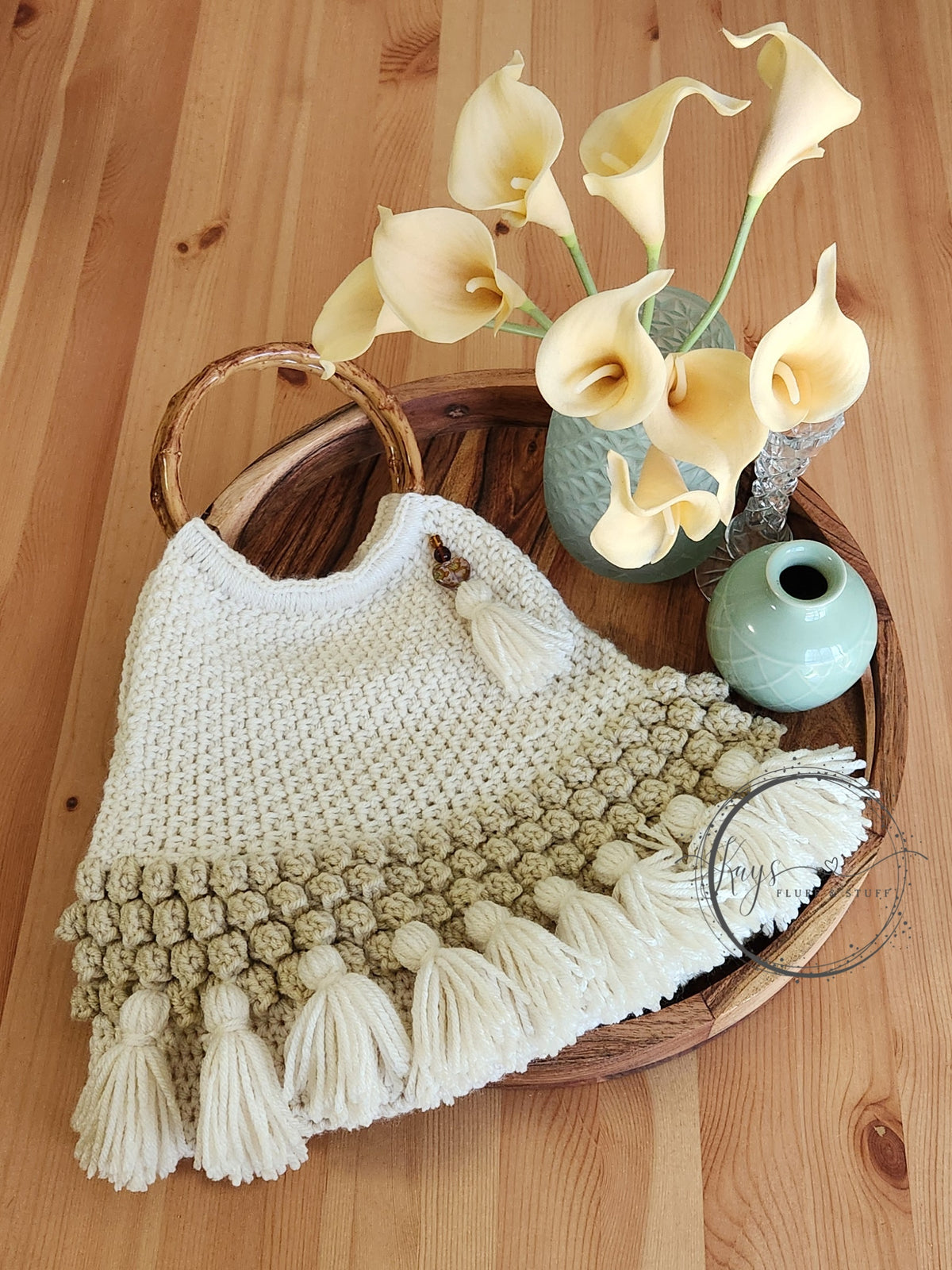 Crochet Boho Bags with Bamboo-Style Handles