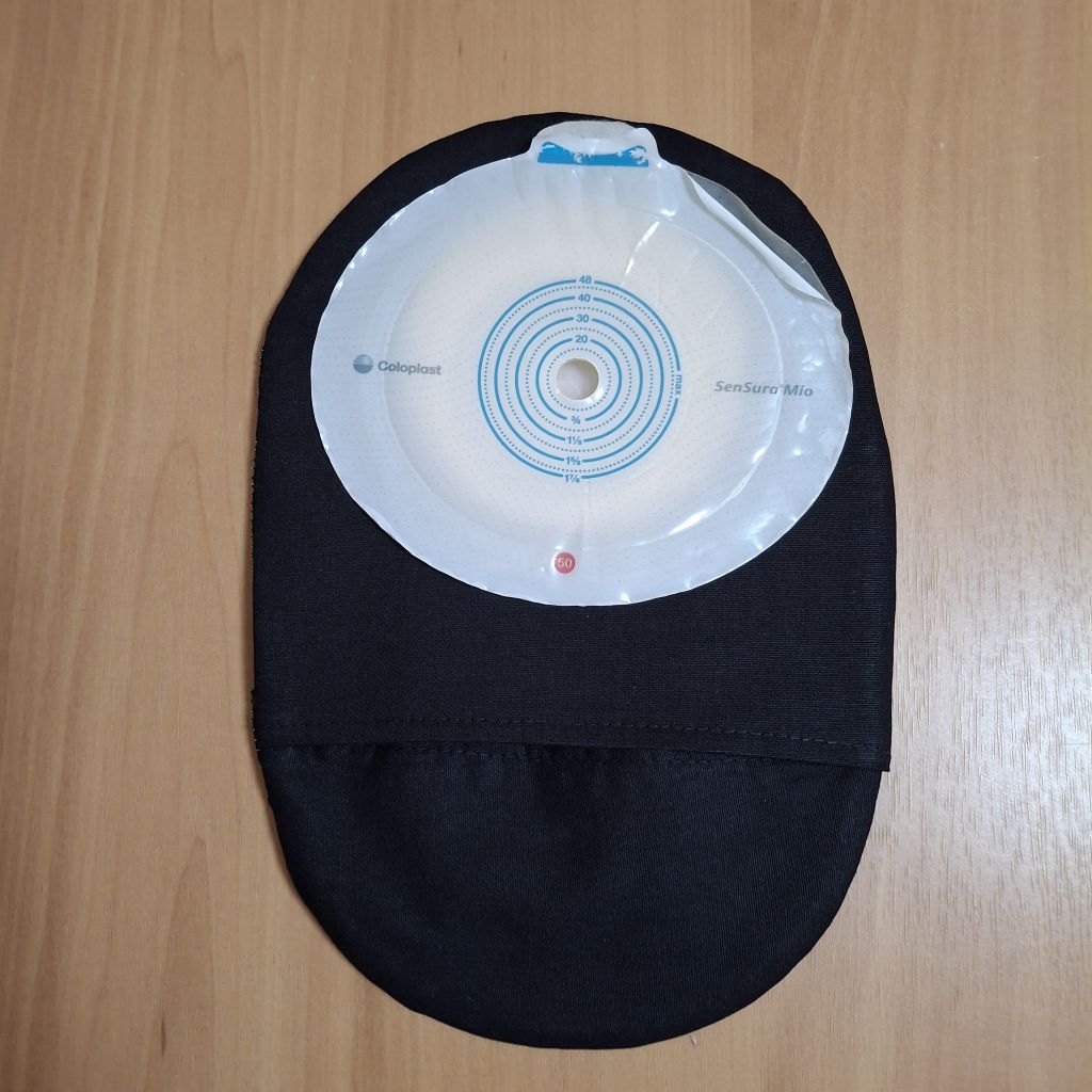 STOMA BAG COVER REGULAR GLITZ BLACK ILEOSTOMY, COLOSTOMY, UROSTOMY