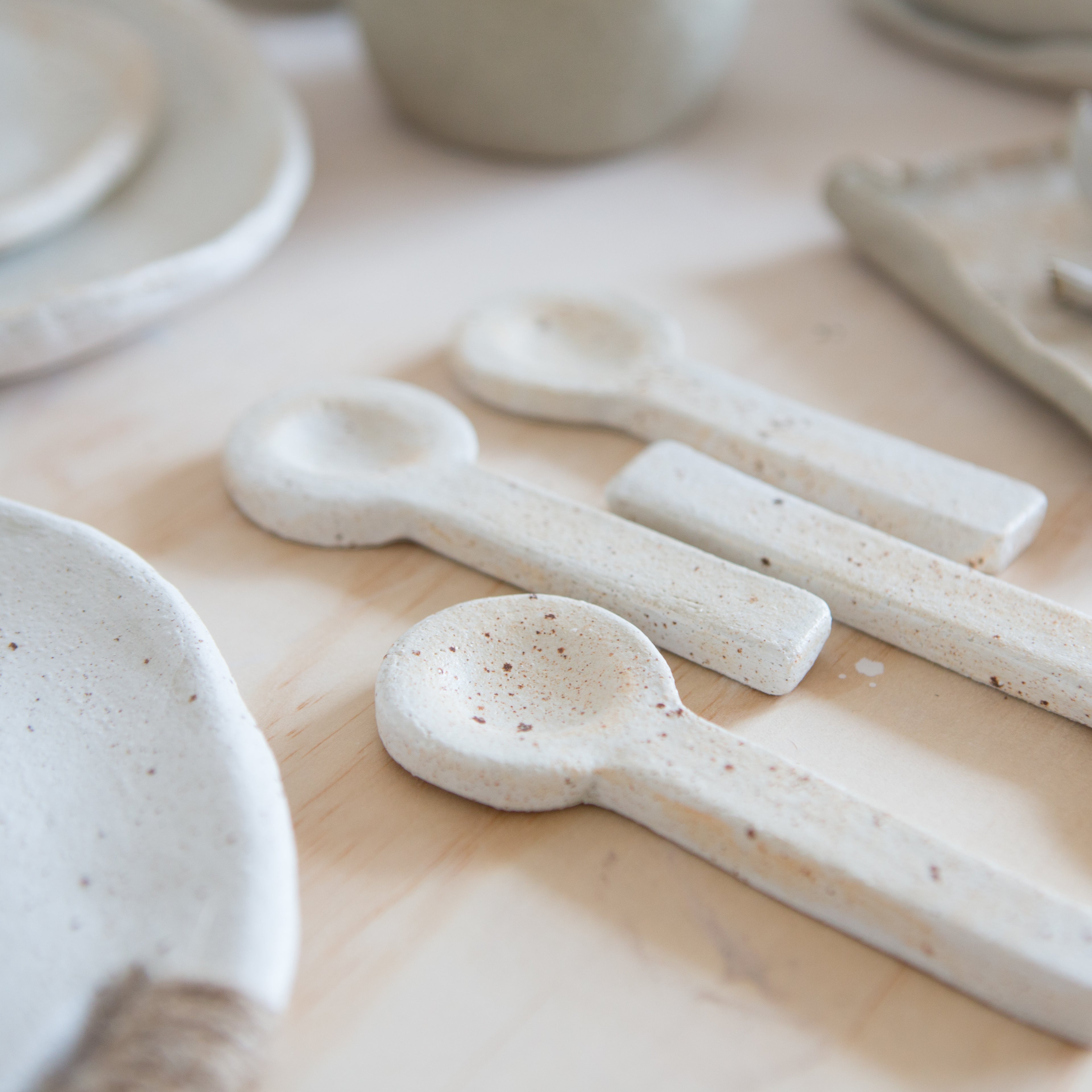 Speckled Plates & Spoons (Set)