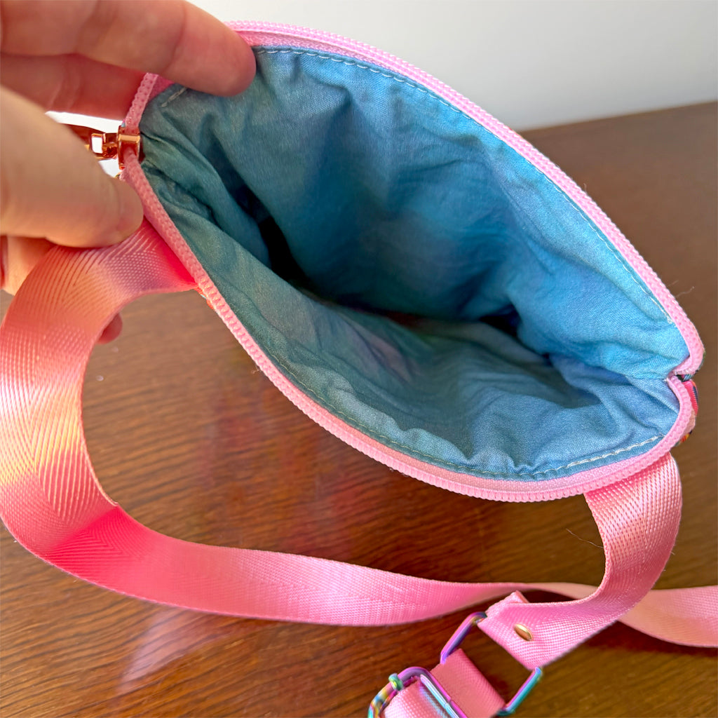 Handmade Seahorse Crossbody Bag | 3 Zip Festival & Everyday Bag