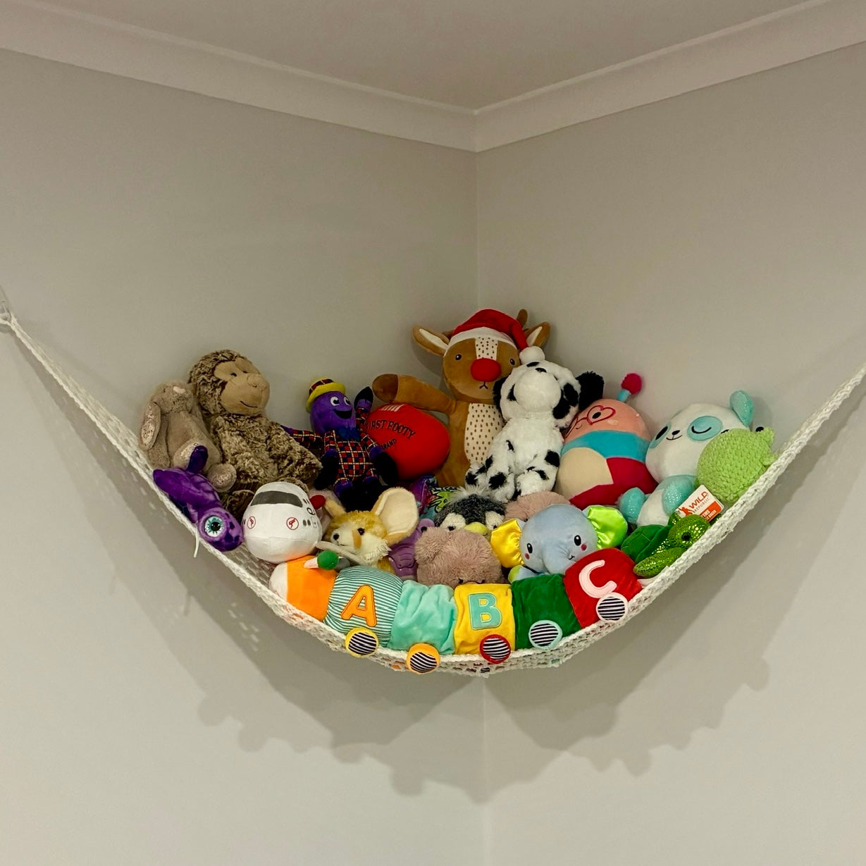 Handmade Crocheted Toy Hammock – Stuffed Animal Corner Storage