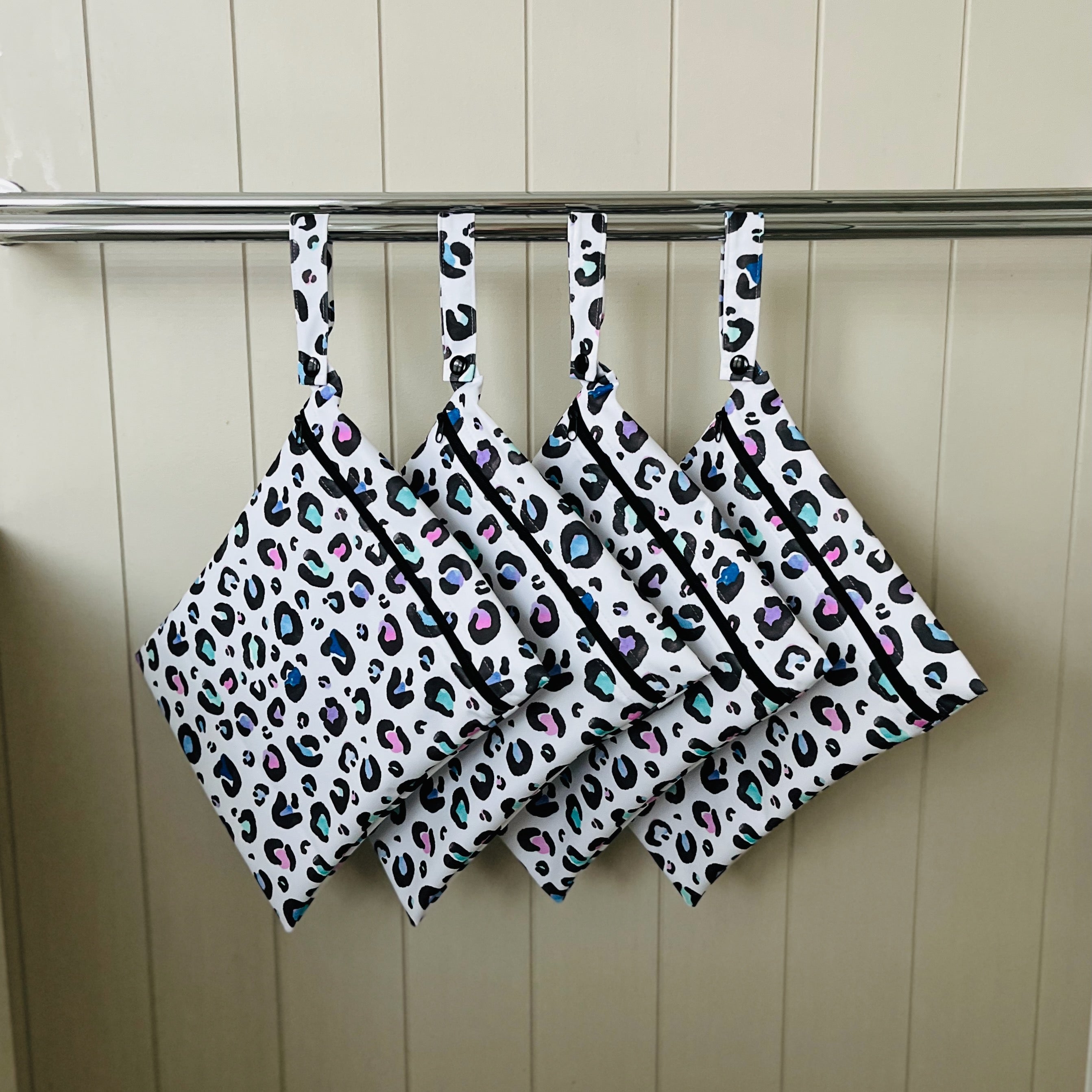 READY MADE Water-resistant wet bags - Leopard (Back My Stitch Up Design)  | Ready to ship | FREE Postage
