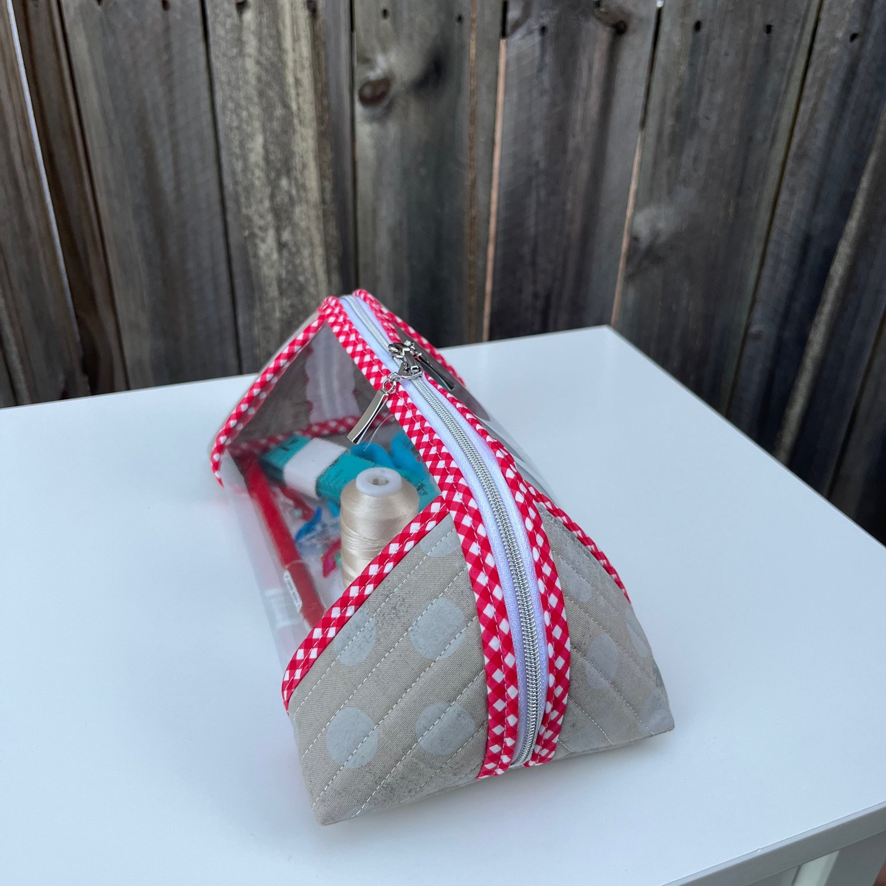 Clearly Trixie pouch - Grunge Hits The Spot (Moda Fabrics)  | Ready to ship | FREE Postage