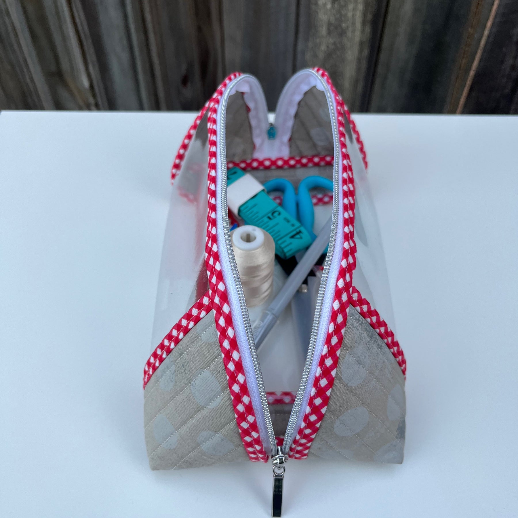 Clearly Trixie pouch - Grunge Hits The Spot (Moda Fabrics)  | Ready to ship | FREE Postage