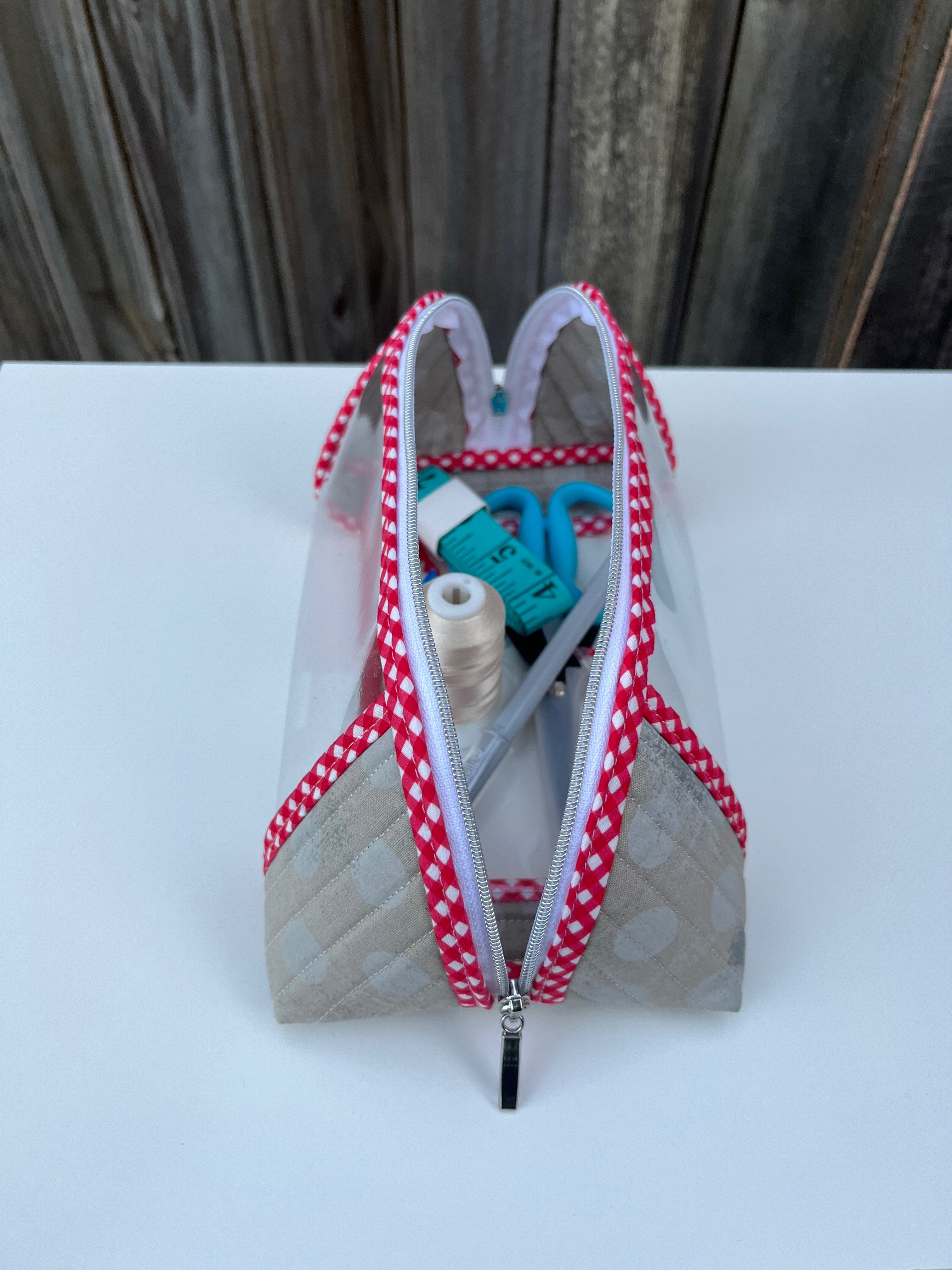Clearly Trixie pouch - Grunge Hits The Spot (Moda Fabrics)  | Ready to ship | FREE Postage