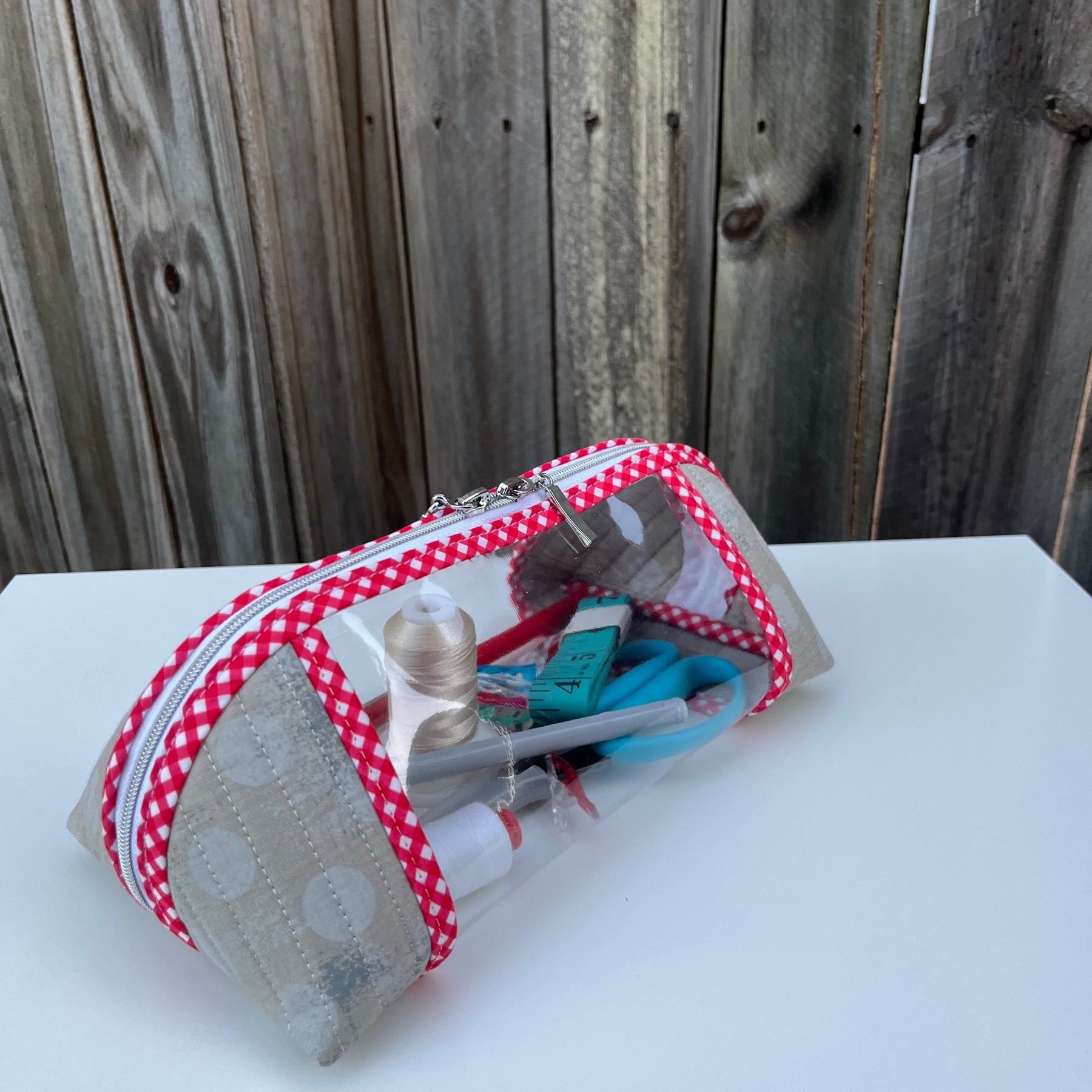 Clearly Trixie pouch - Grunge Hits The Spot (Moda Fabrics)  | Ready to ship | FREE Postage