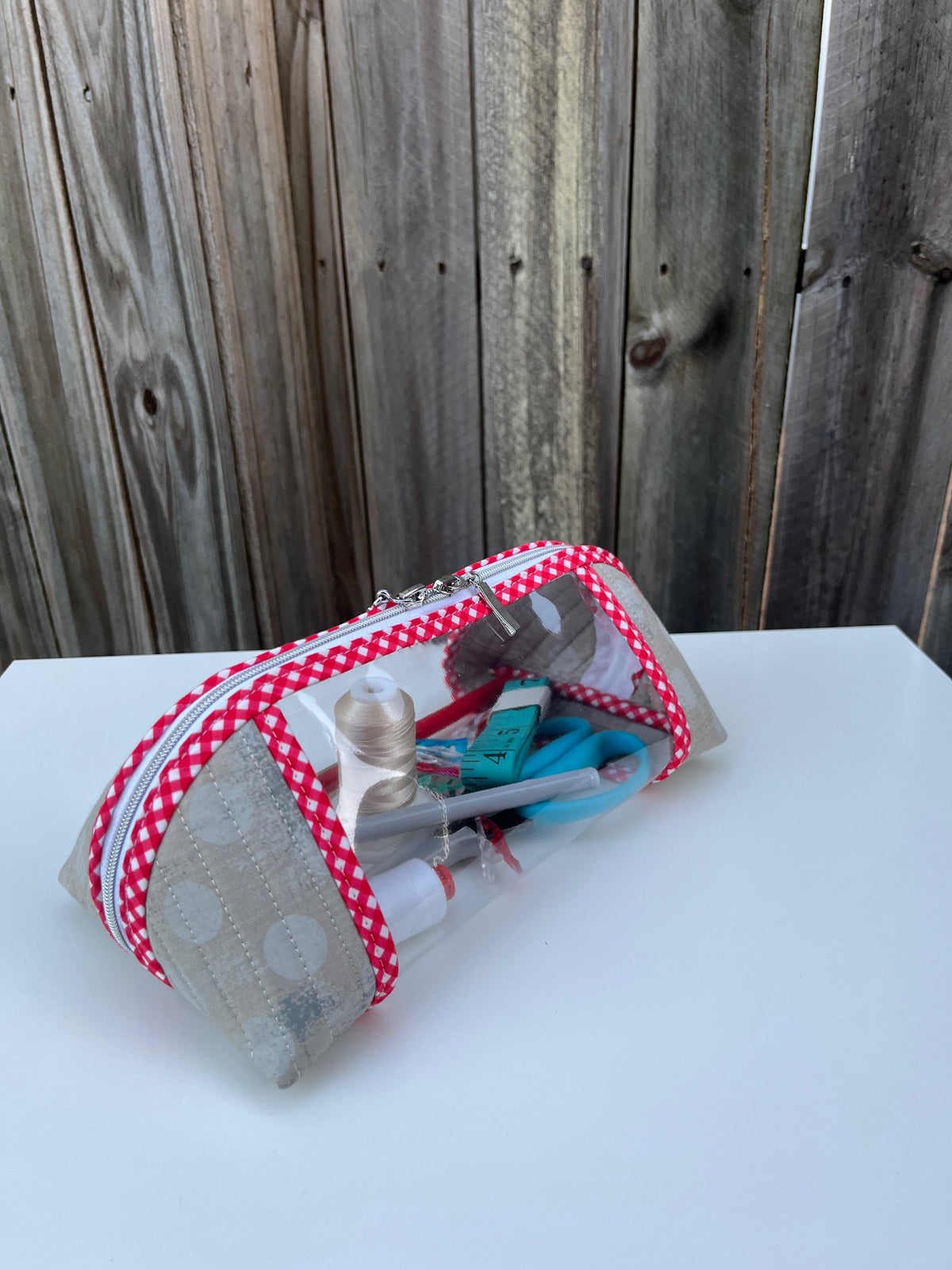 Clearly Trixie pouch - Grunge Hits The Spot (Moda Fabrics)  | Ready to ship | FREE Postage