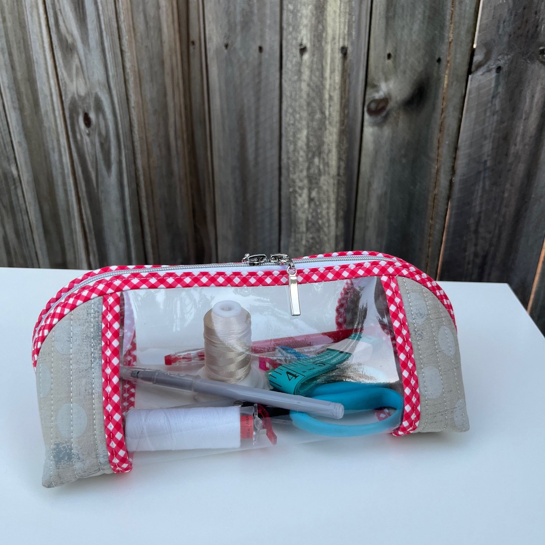 Clearly Trixie pouch - Grunge Hits The Spot (Moda Fabrics)  | Ready to ship | FREE Postage