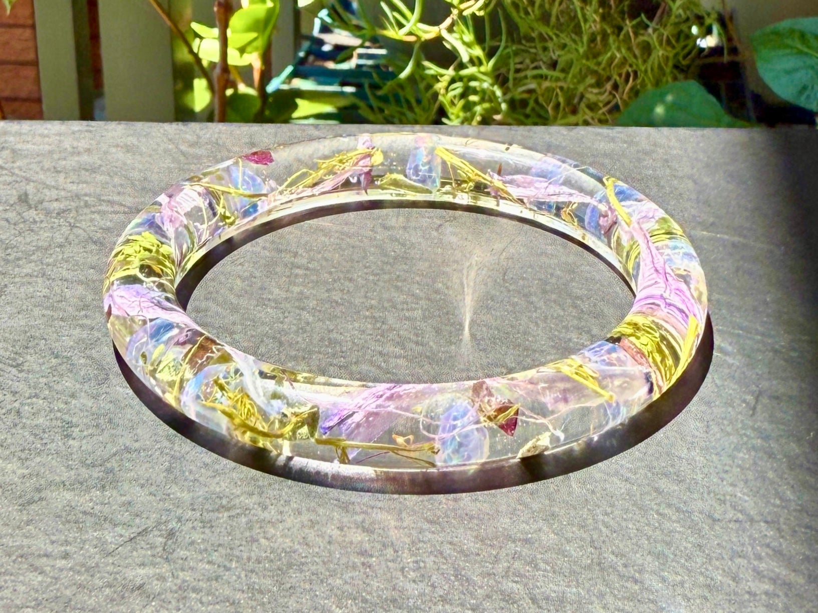 Pressed Flower Resin Bangle: With Real Flowers