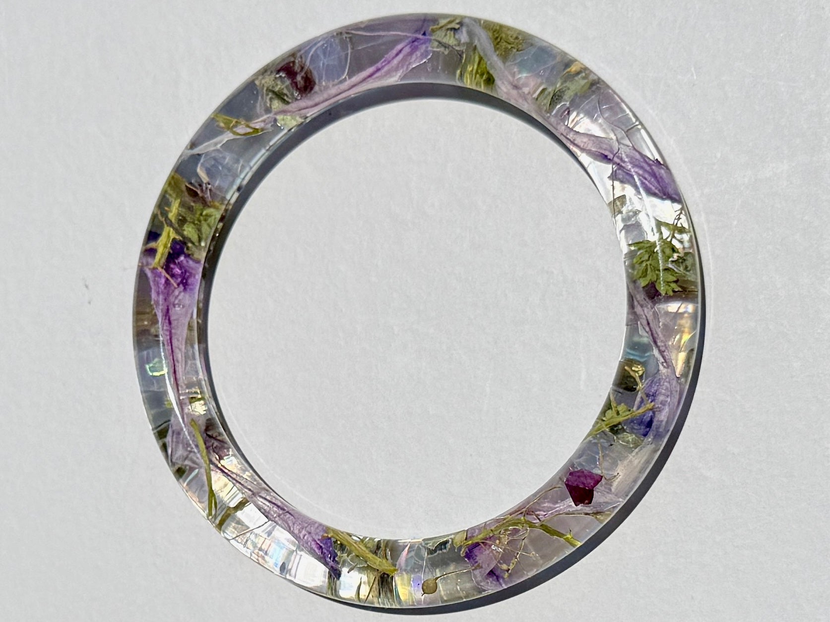 Pressed Flower Resin Bangle: With Real Flowers
