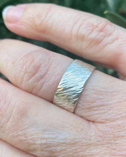 Handmade Hammered Sterling Silver Ring