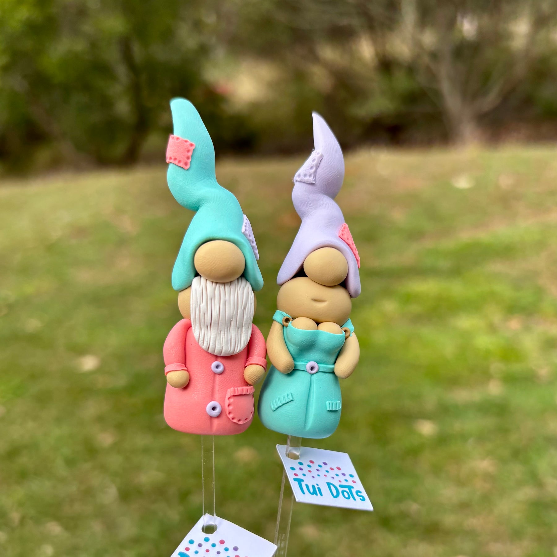 Tiny Gnome Pair - River and Pixie