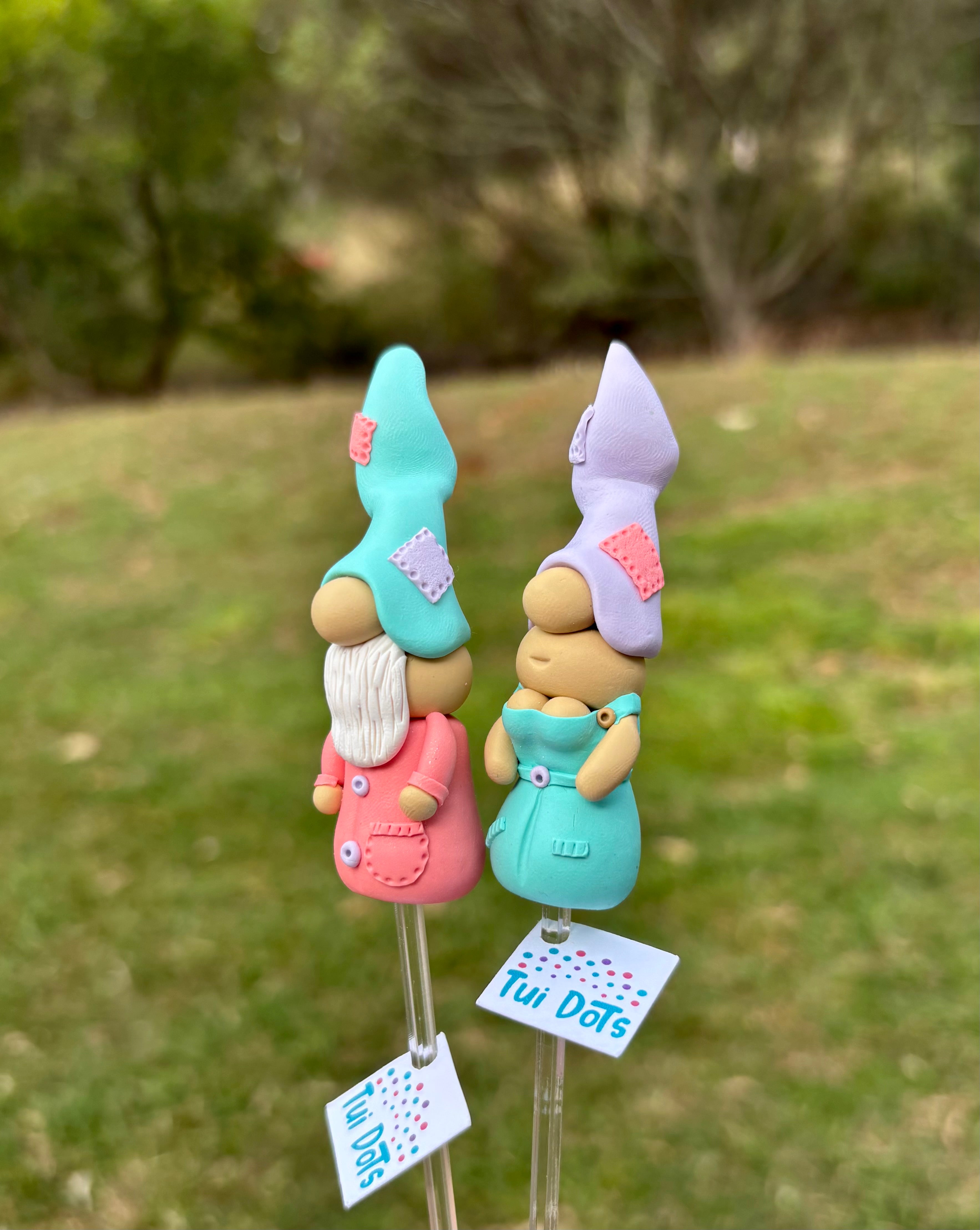 Tiny Gnome Pair - River and Pixie