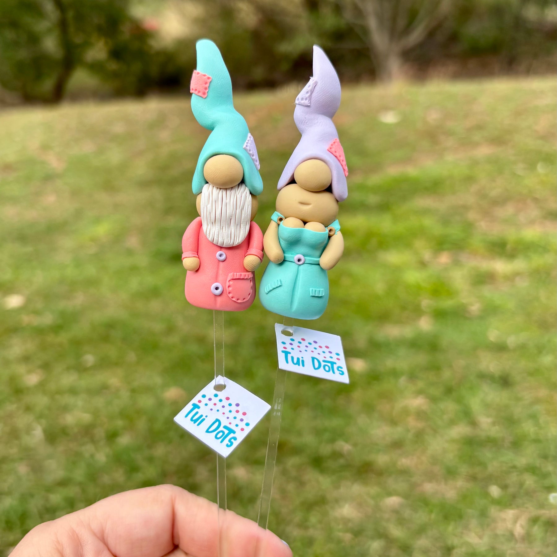 Tiny Gnome Pair - River and Pixie