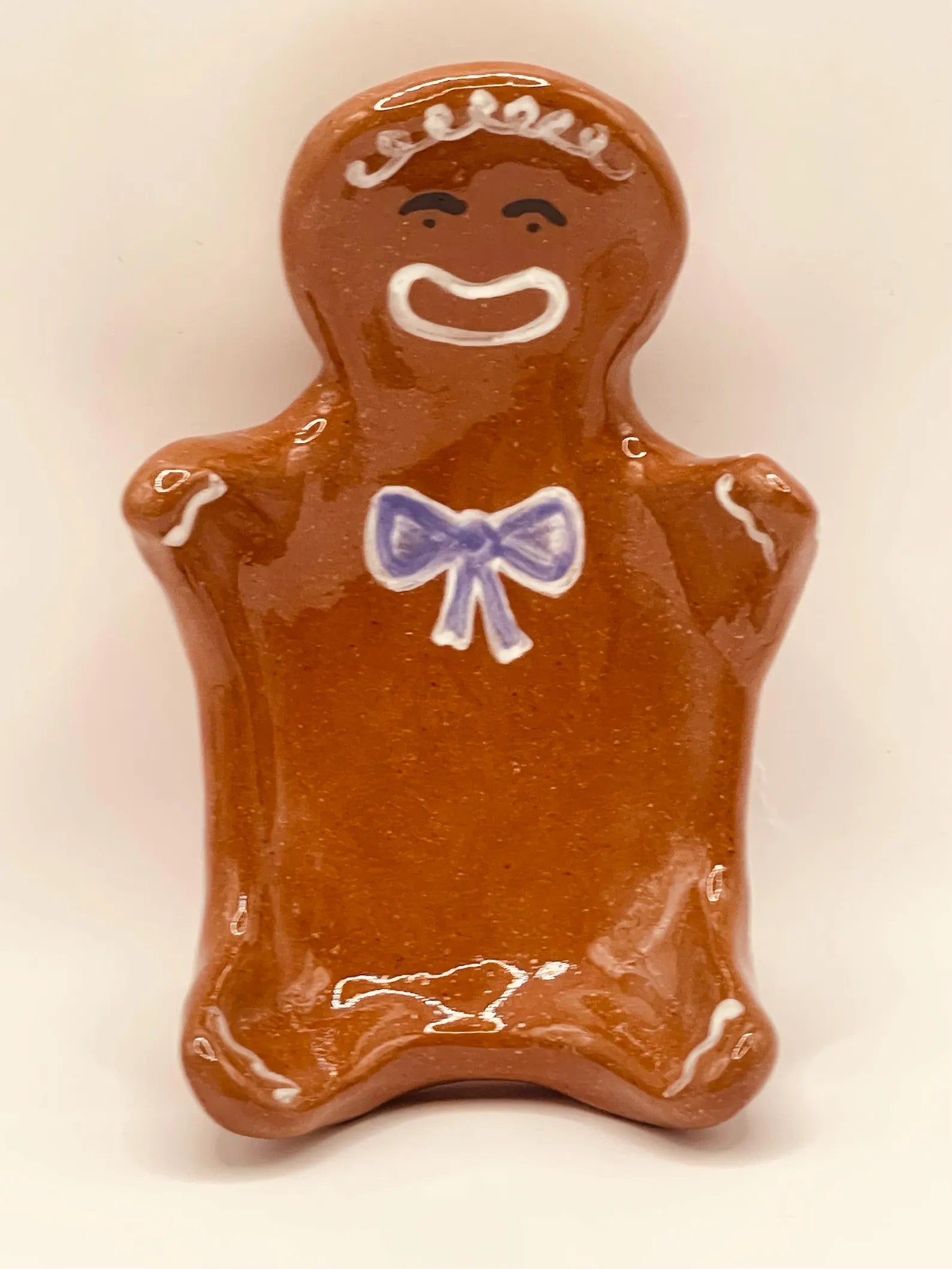 Handmade Gingerbread Man spoon/brush rest or small dish
