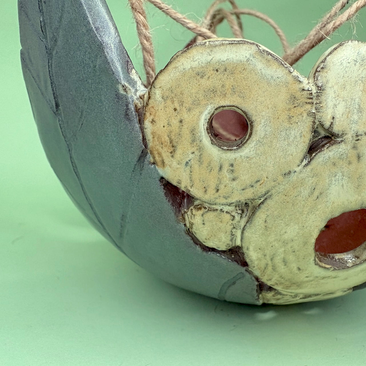 Ceramic dome hanging orchid pot