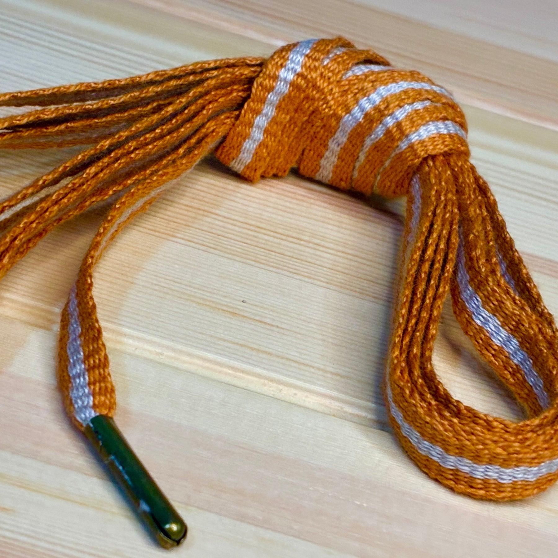 Art of the Lace - Mustard Stripe Shoelaces