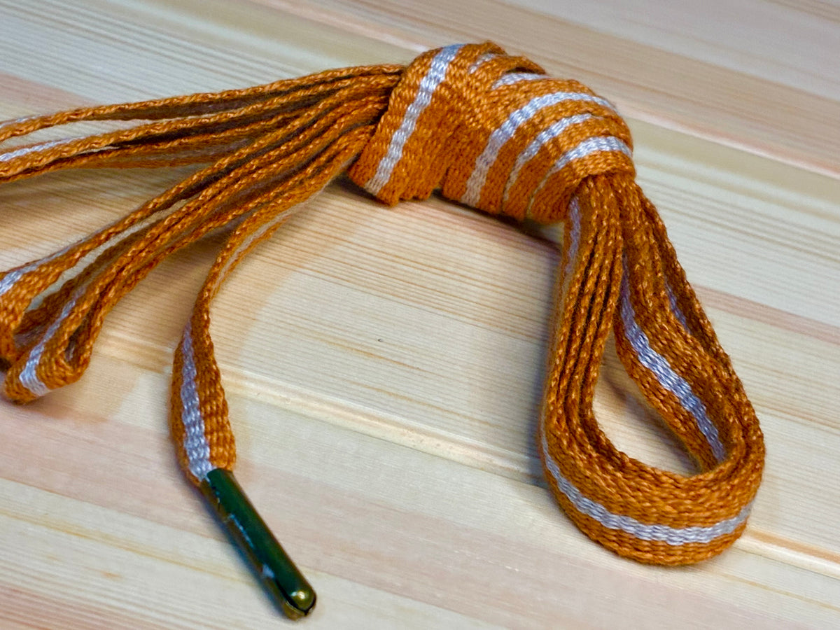 Art of the Lace - Mustard Stripe Shoelaces