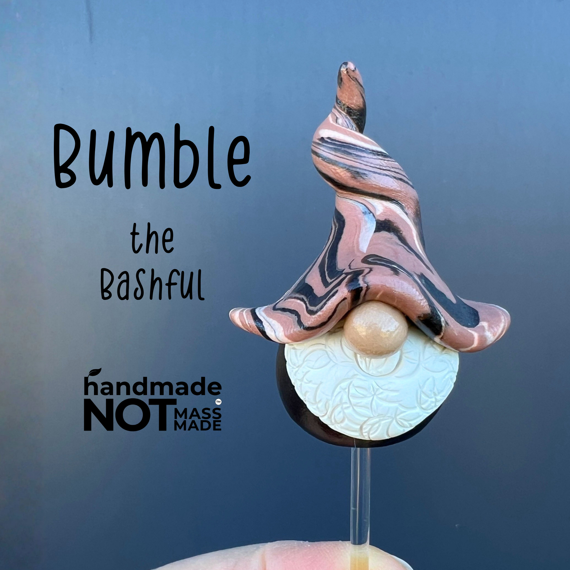 Whimsical polymer clay gnome trio - Tumble, Bumble & Caspar
