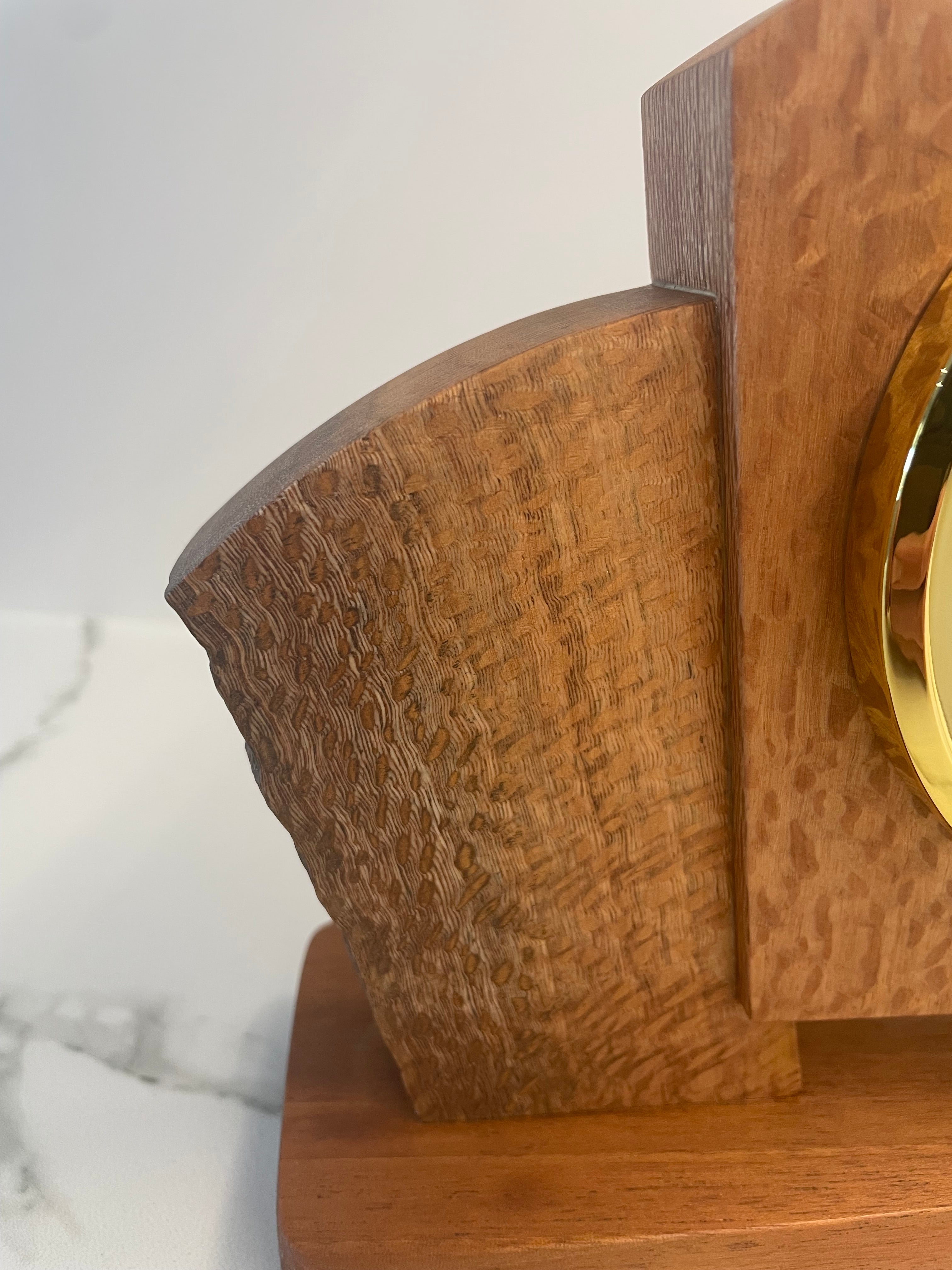 Silky Oak Desk Clock
