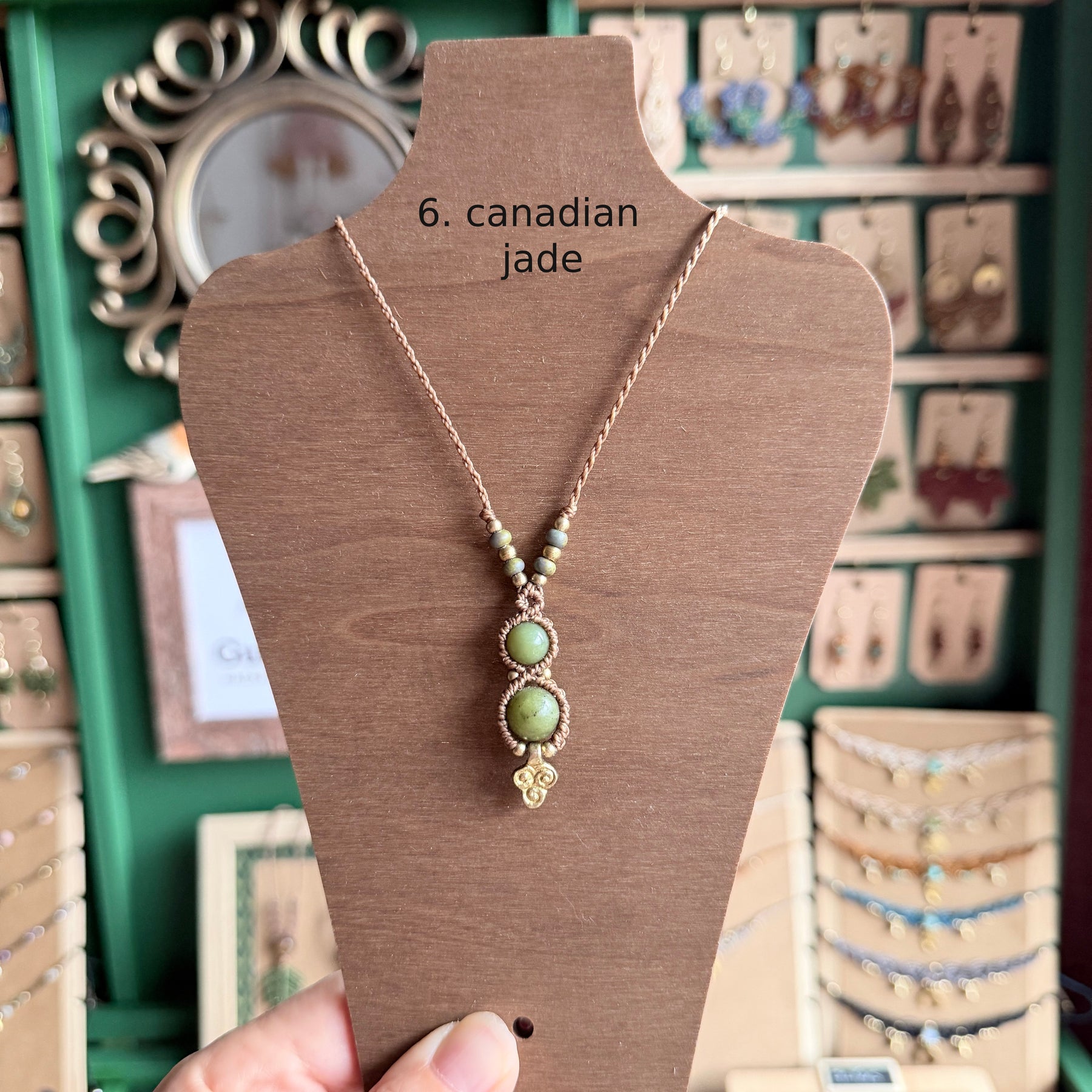 Macrame Double Bead Necklace- different bead and colour options