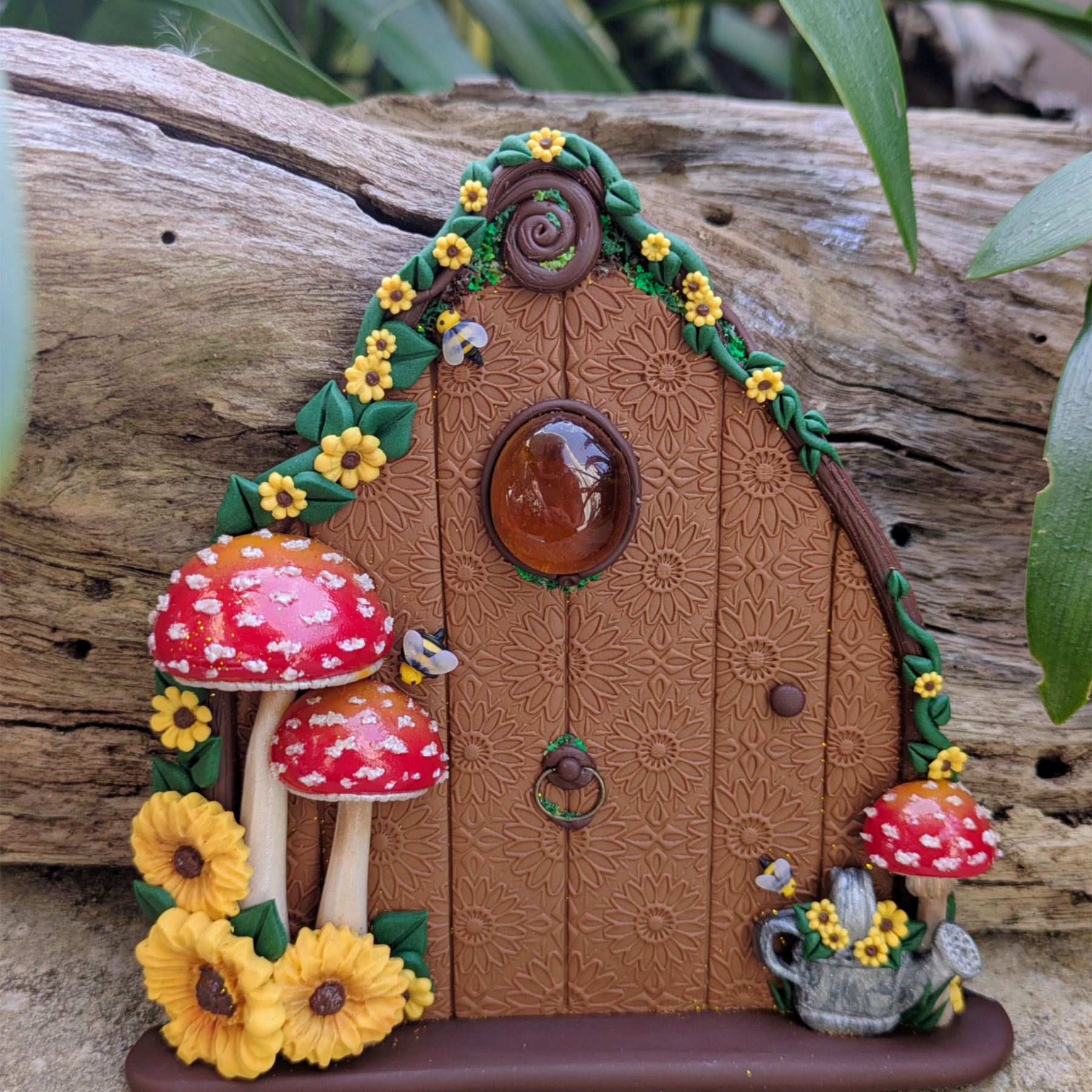 Summer Sunflower Fairy Door