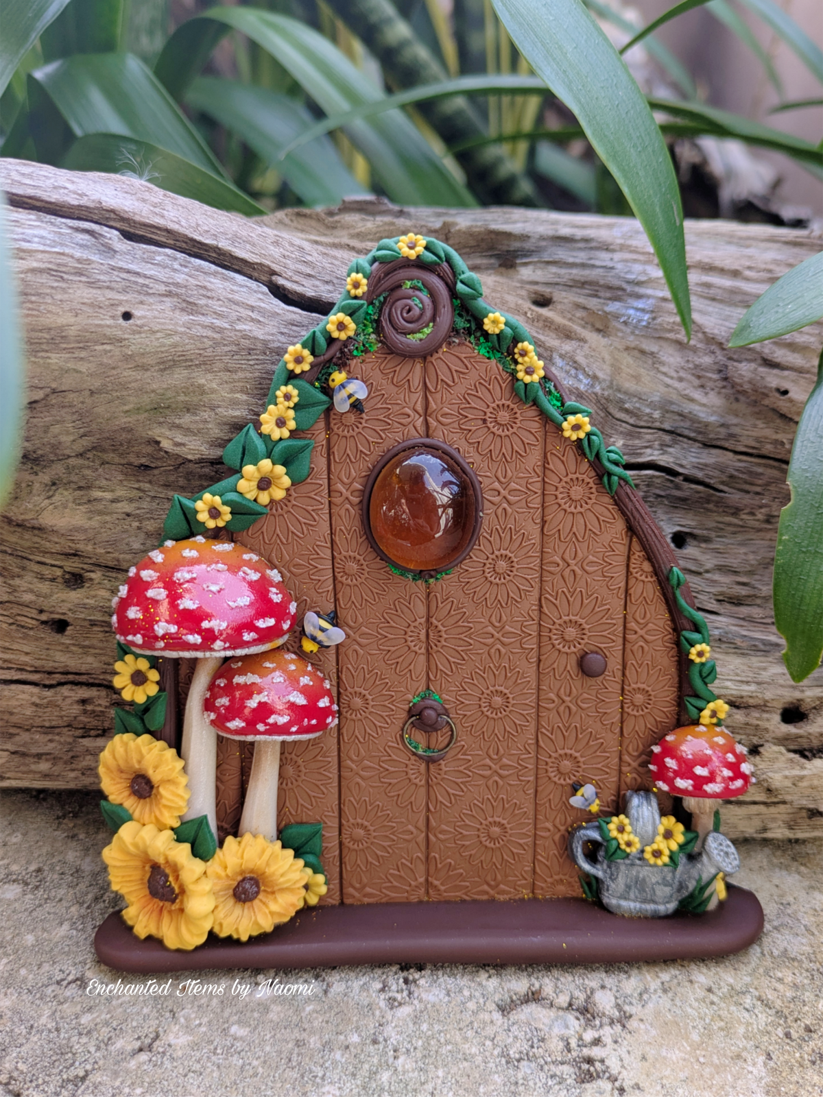 Summer Sunflower Fairy Door