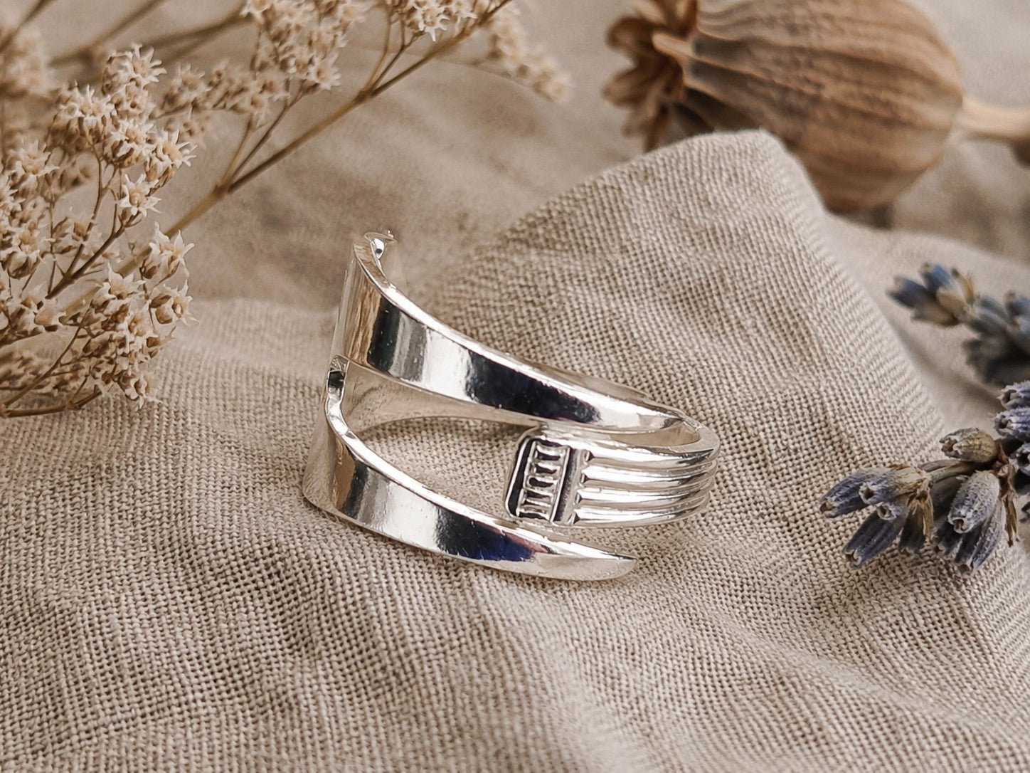 TH Marthinsen Sterling Silver Pickle Fork Ring