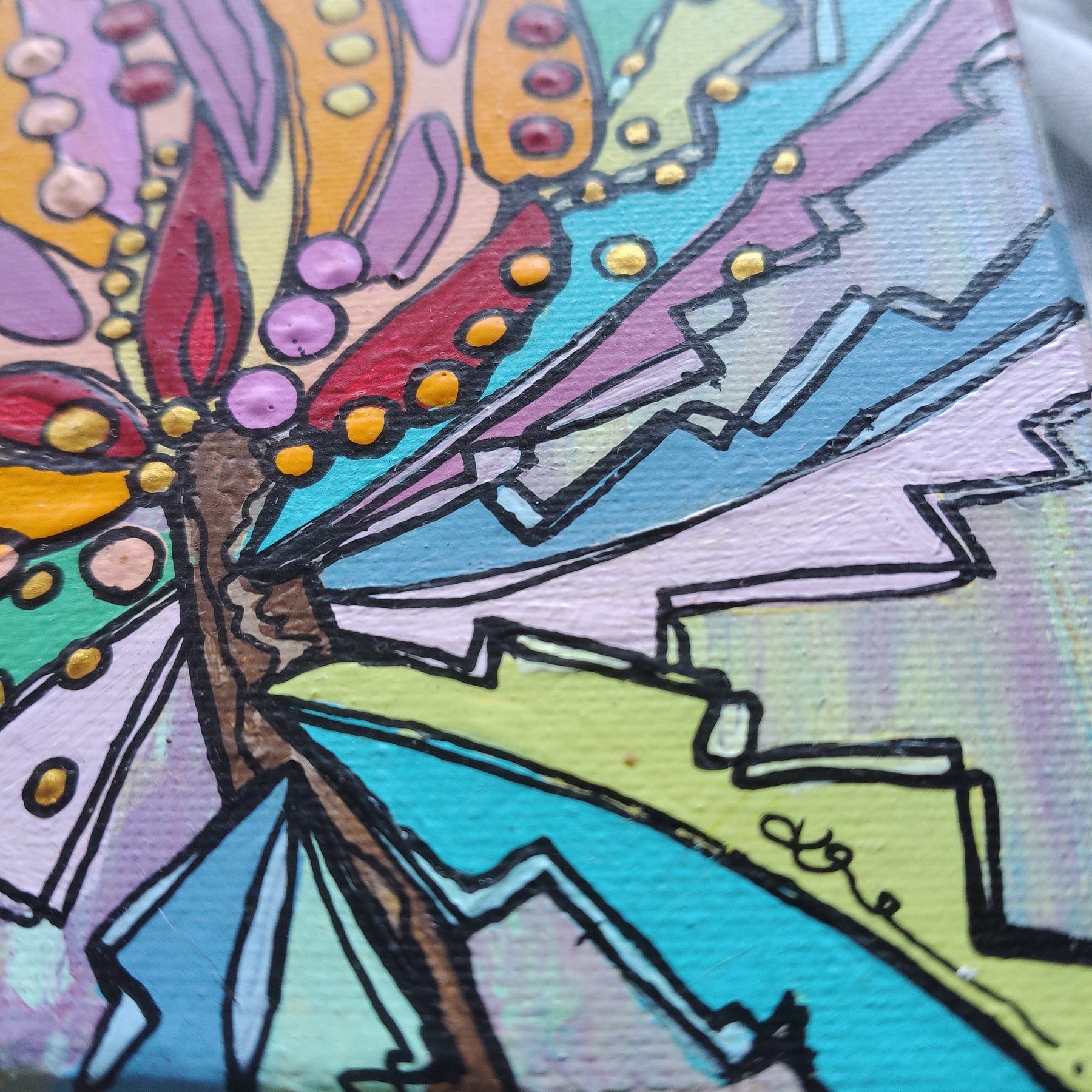 Origianl Art - "Abstract Banksia Study" - Streatched Canvas - Abstract Art
