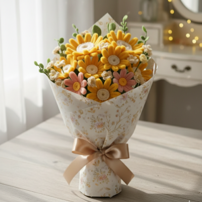 The "Forever Bloom" Pipe Cleaner Bouquet - Handcrafted Keepsake Flowers for Birthdays & Decor- 3 Colour Variations