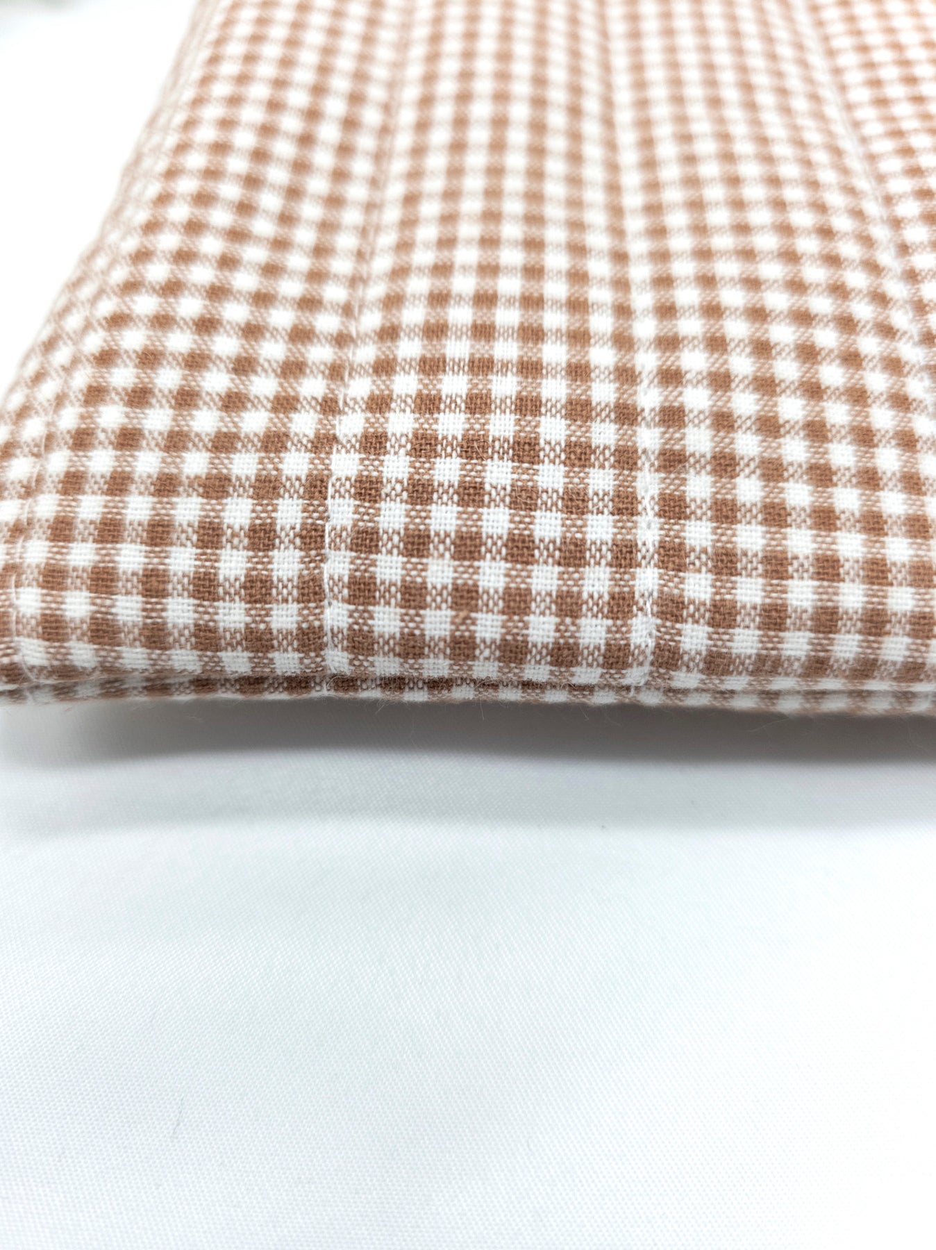 Padded Kindle Sleeve, Quilted E-reader case, Caramel Gingham