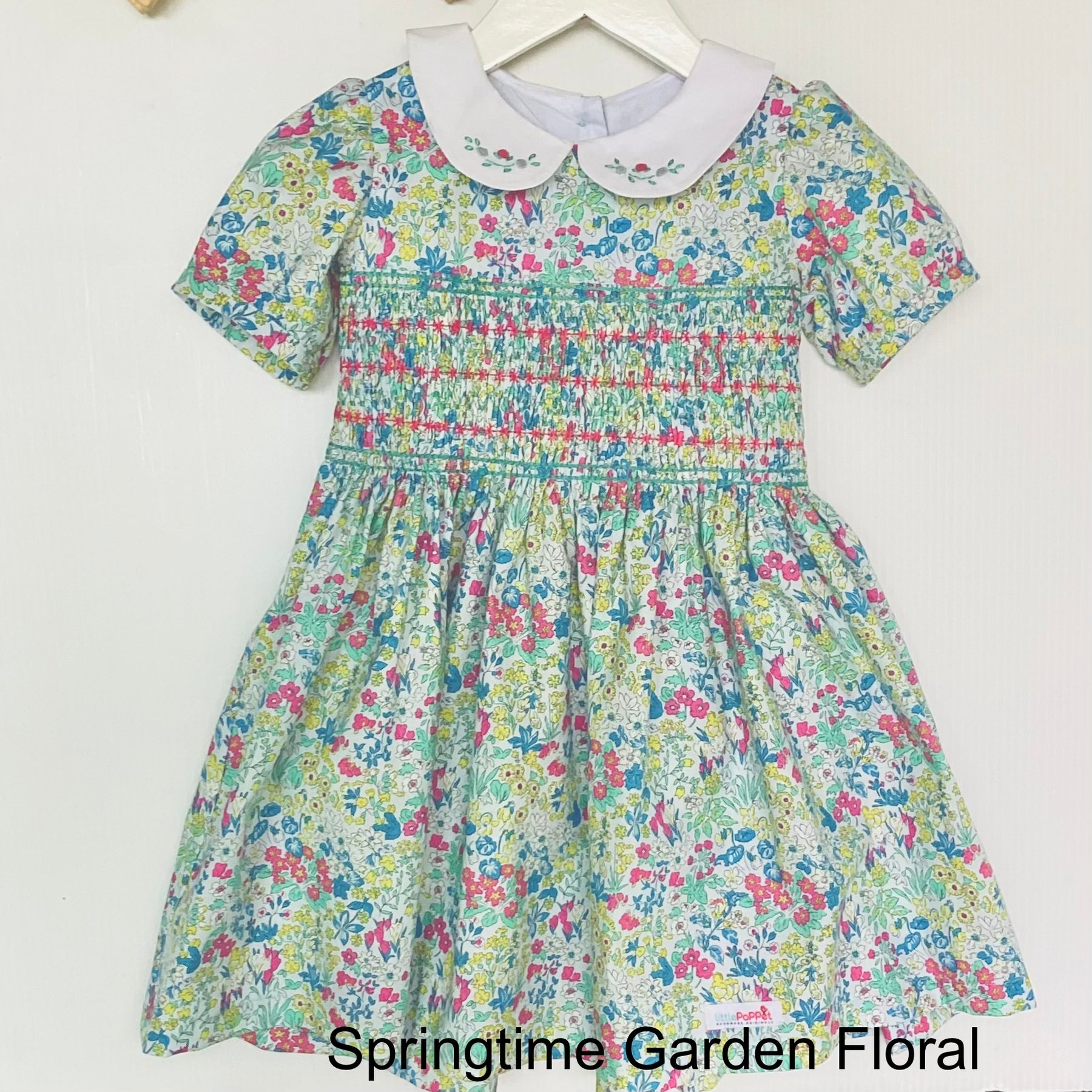 Liberty Smocked Dresses with Hand Embroidered Collars