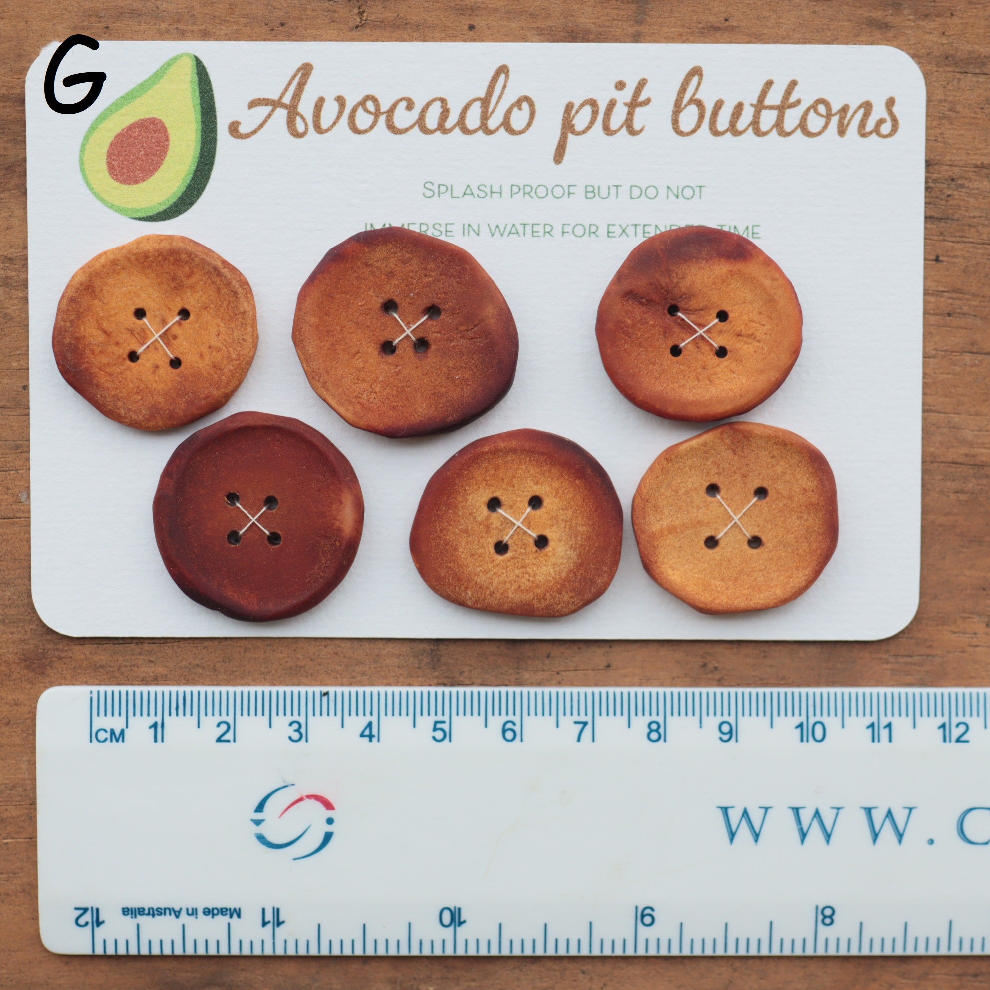 Hand carved Avocado pit Buttons. 5 to 10 Buttons on a card.