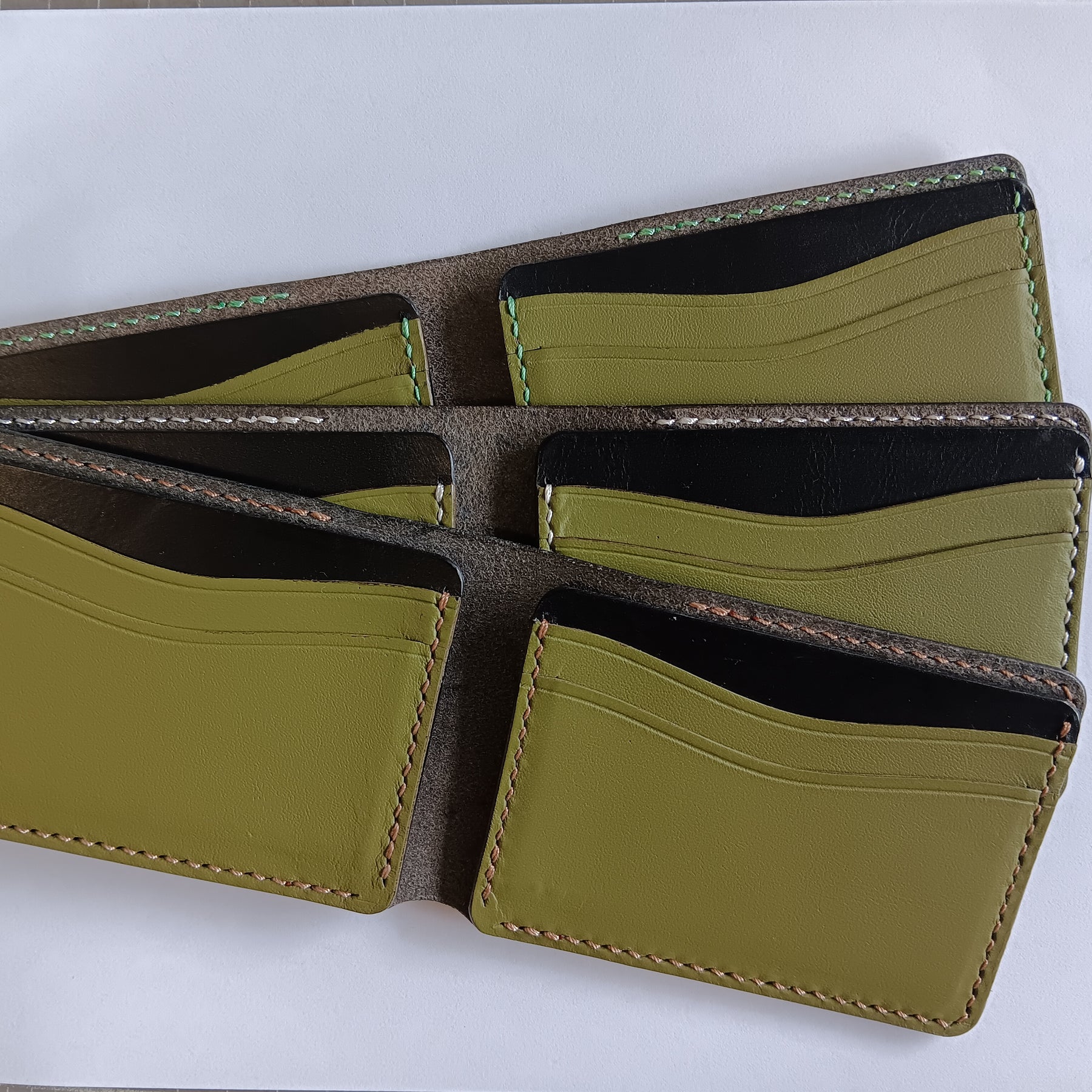 Men's Wallet Cardholder - White Stitching