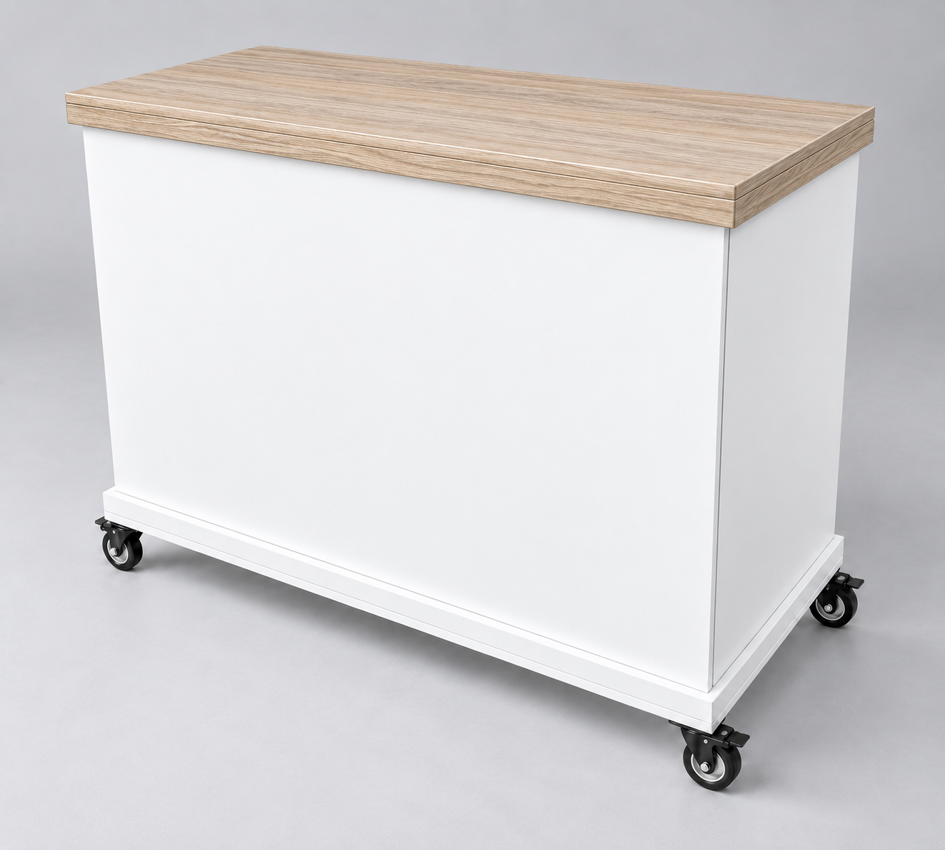 Flat Pack Panel Style Mobile Event Cart - White