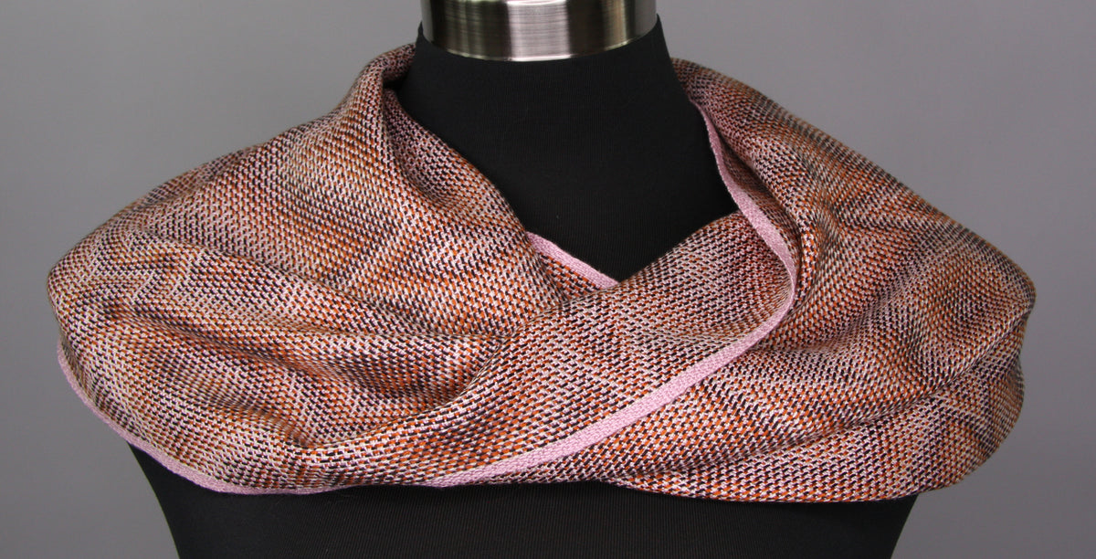 Handwoven Tencel™ Cowl - A Play of Colour and Light - Soft Pink