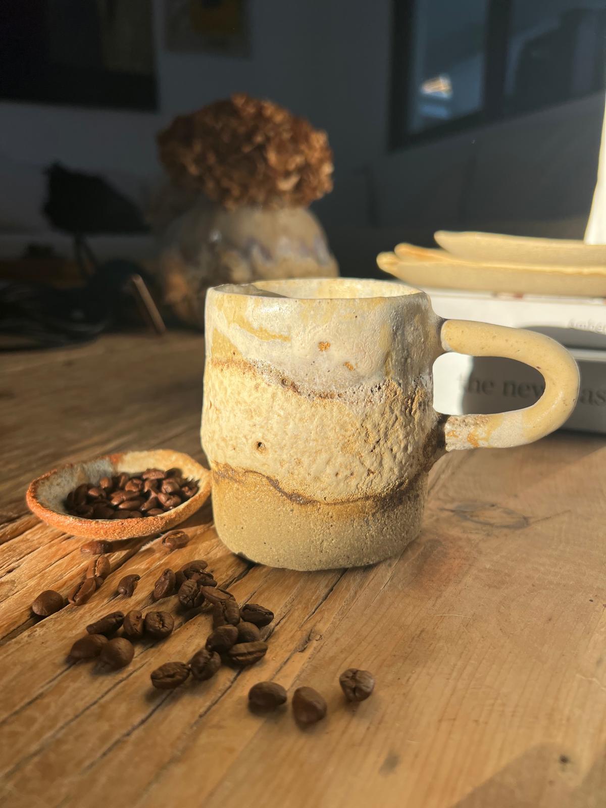 Handmade Ceramic Coffee Mug | earthy • textured • stoneware cup