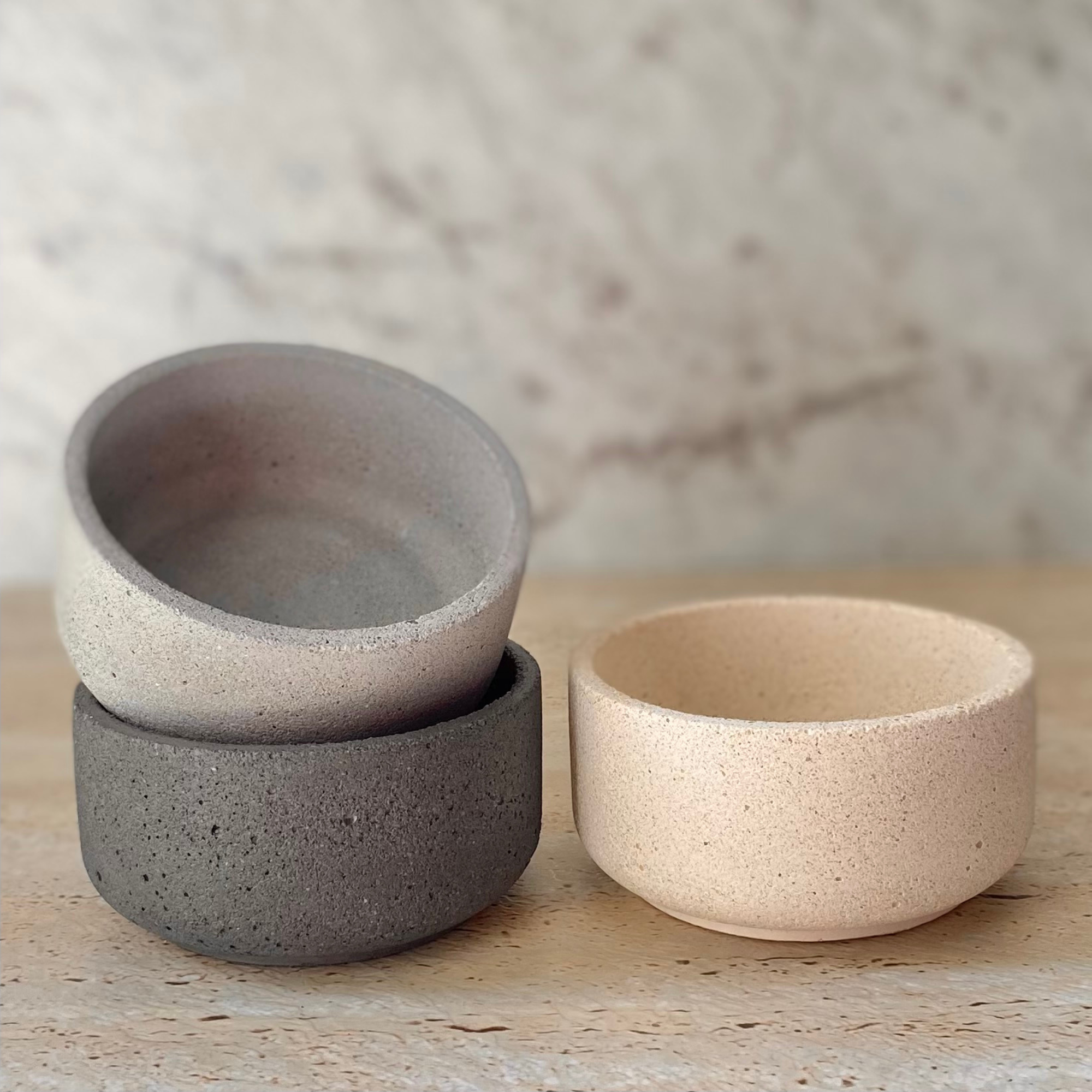 Mini and Large Round Bowl | Textured decor collection