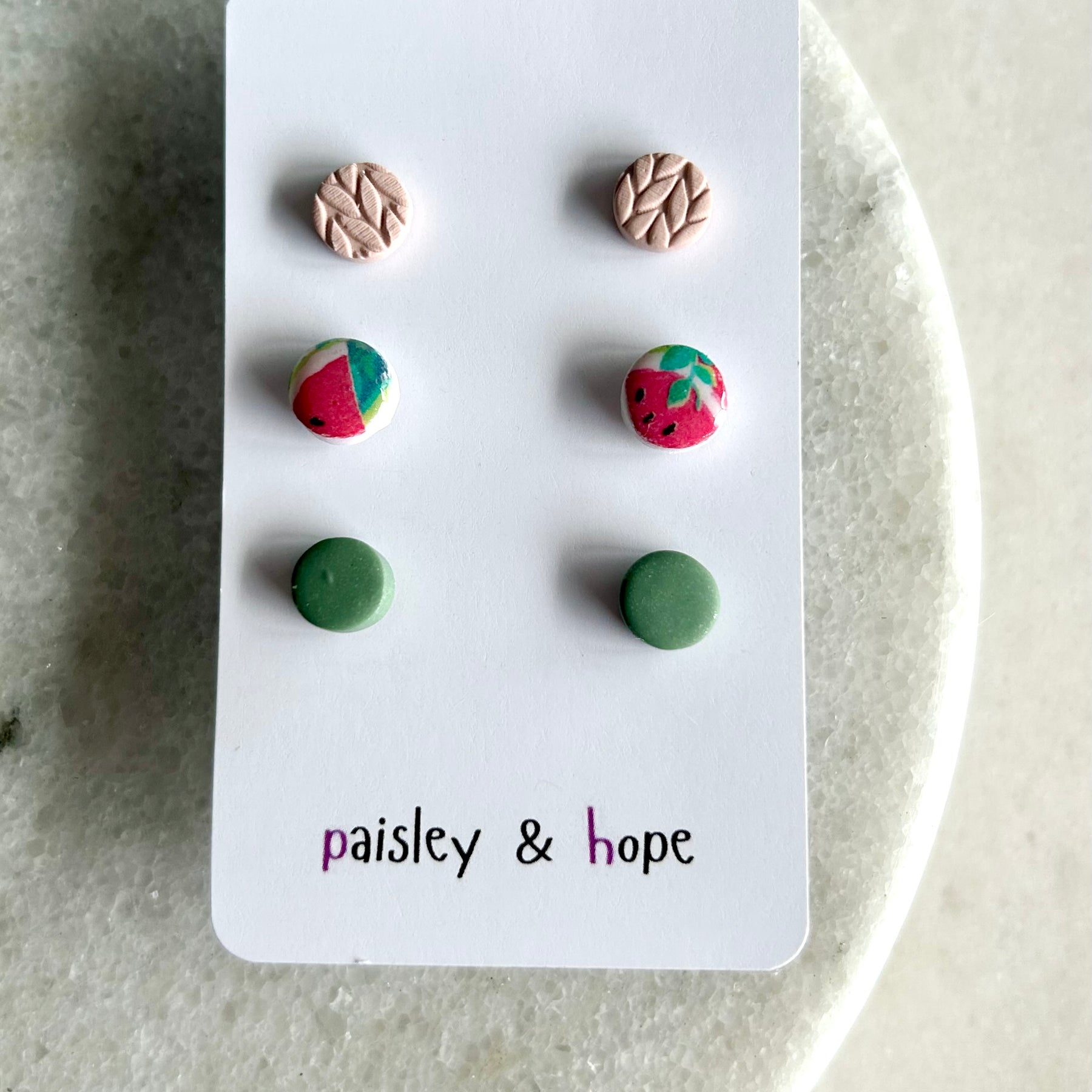 Polymer Clay Mini Stud Pack - Choose Design