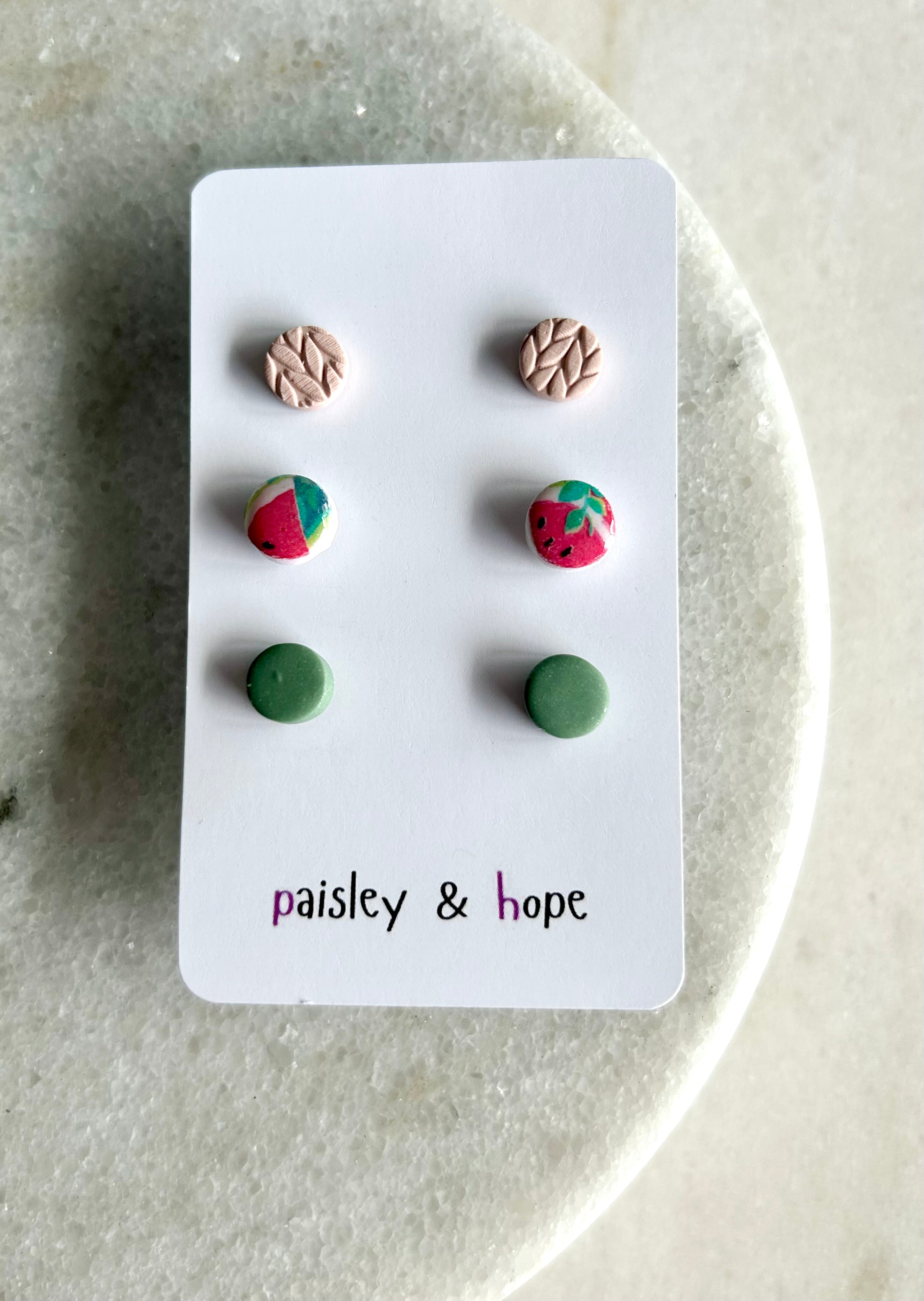 Polymer Clay Mini Stud Pack - Choose Design