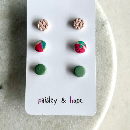 Polymer Clay Mini Stud Pack - Choose Design