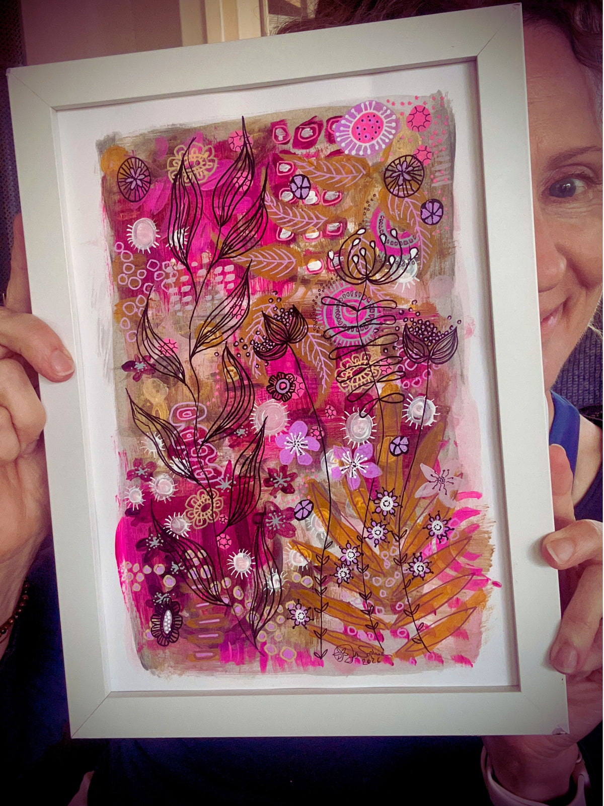 Original Hand Painted Artwork : Botanical Threads