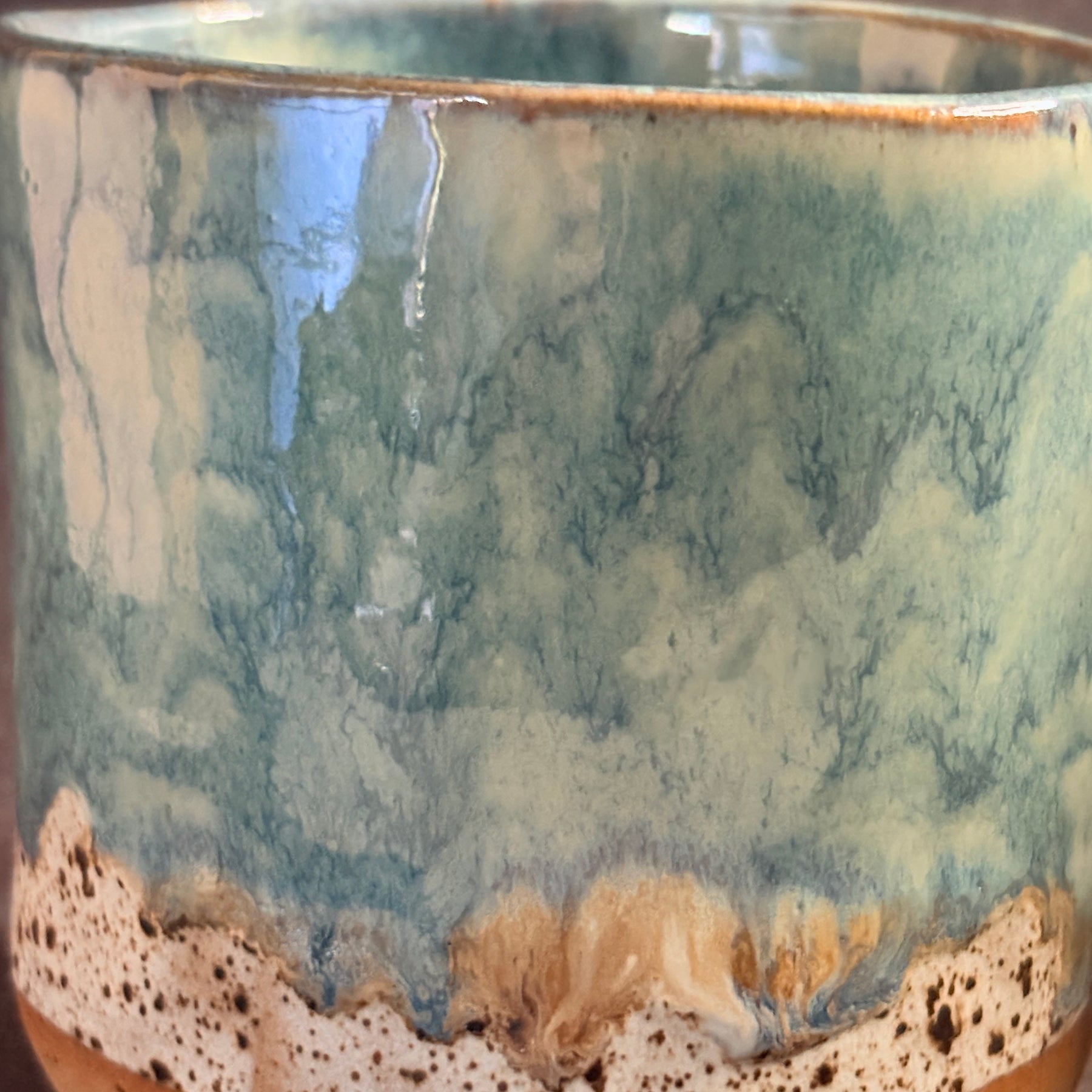 Handmade Ceramic Stoneware Mug (420ml or 14oz) Beachside finish